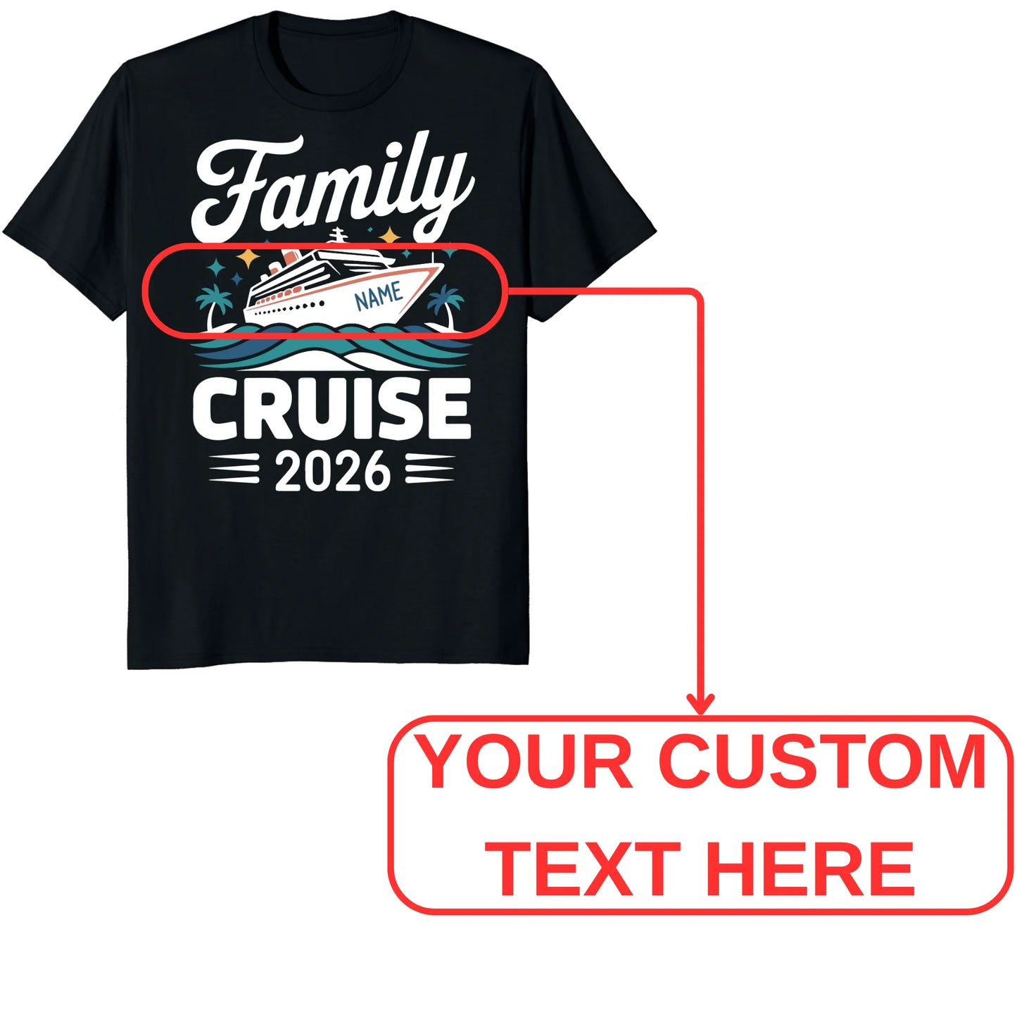 Personalized Family Matching Cruise 2026 Shirts, Customizable Cruisin Tees