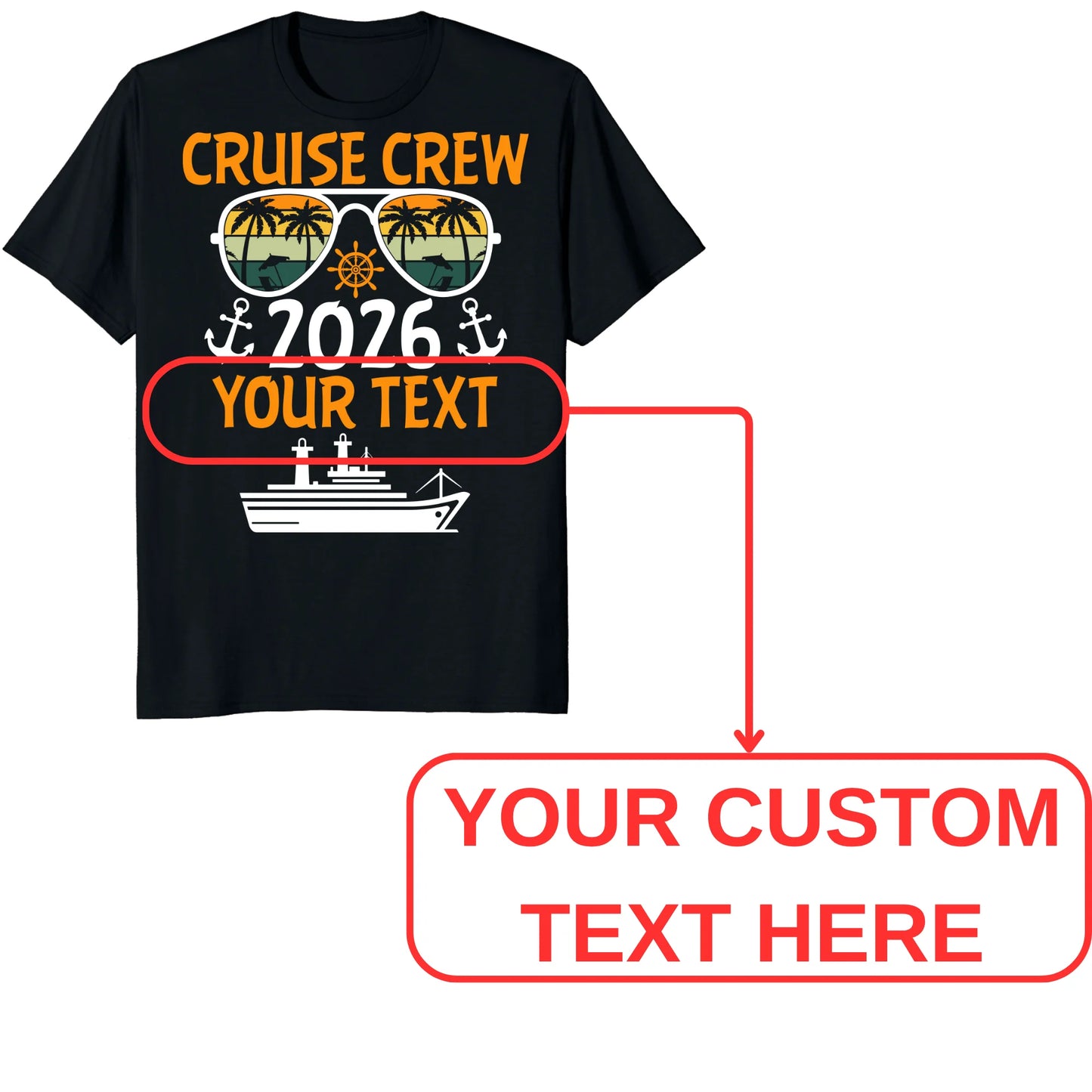 Cruise Crew 2026 Shirts, Custom Family Cruise Vacation Tees