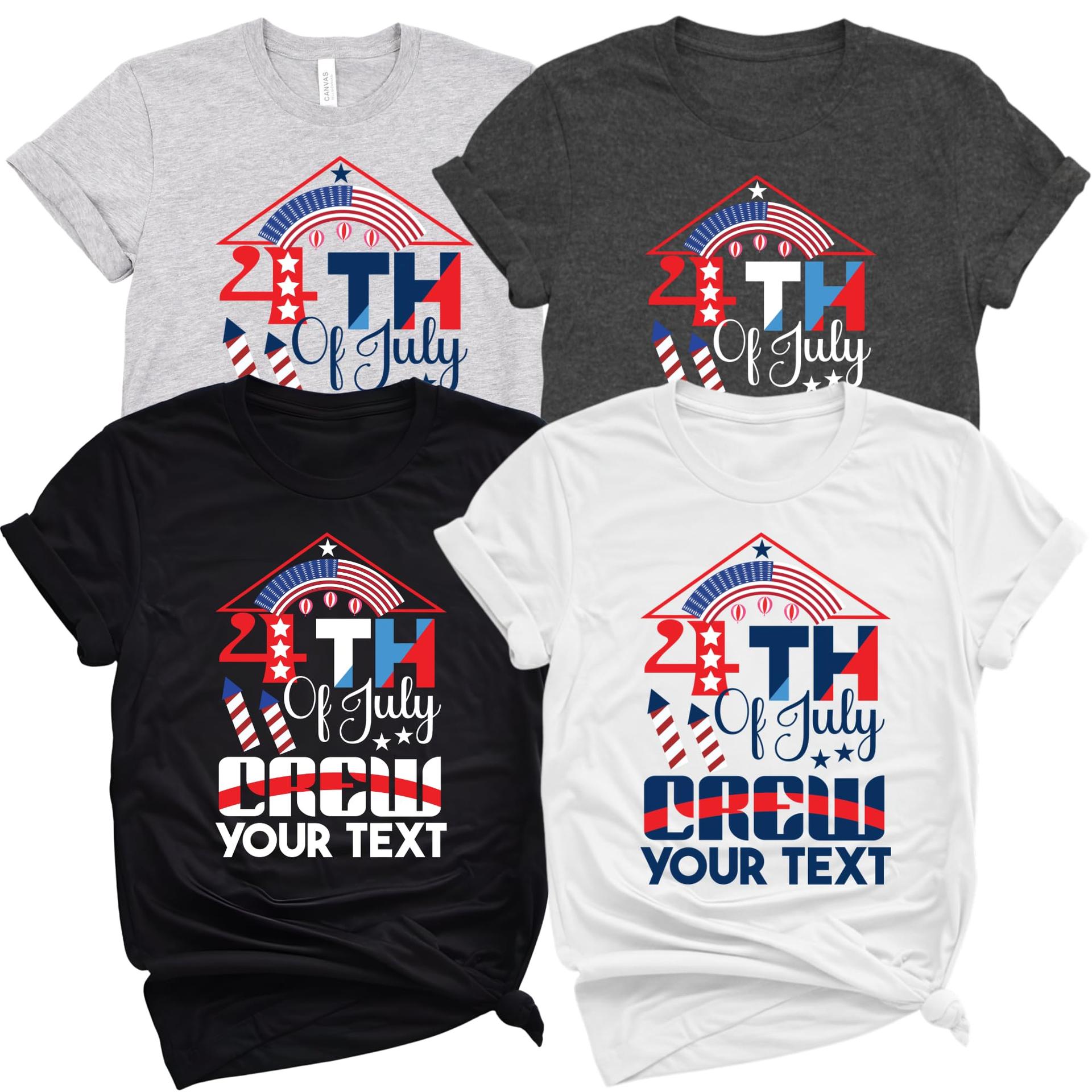 Custom Baseball 4th of July Crew Shirt Personalized Family Tee — photo 1 of 9