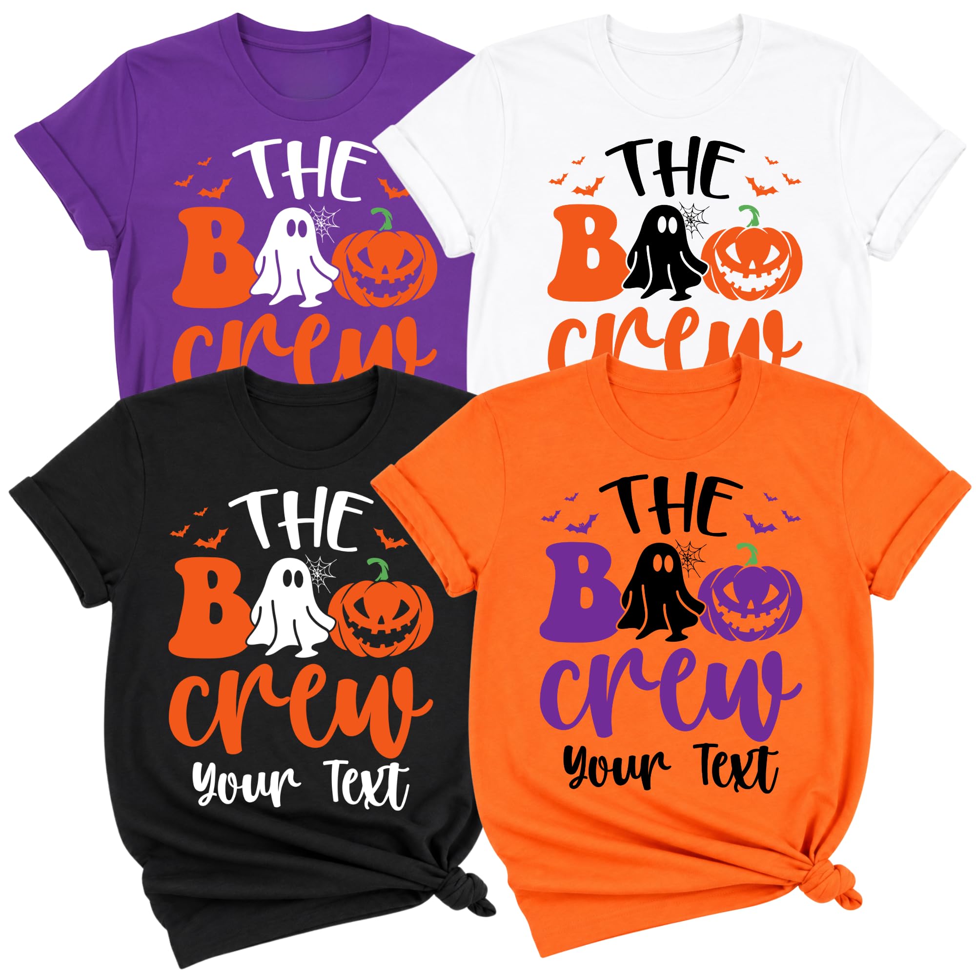 Custom Boo Crew Ghost Pumpkin Shirt Personalized Halloween Family Tee — photo 1 of 8