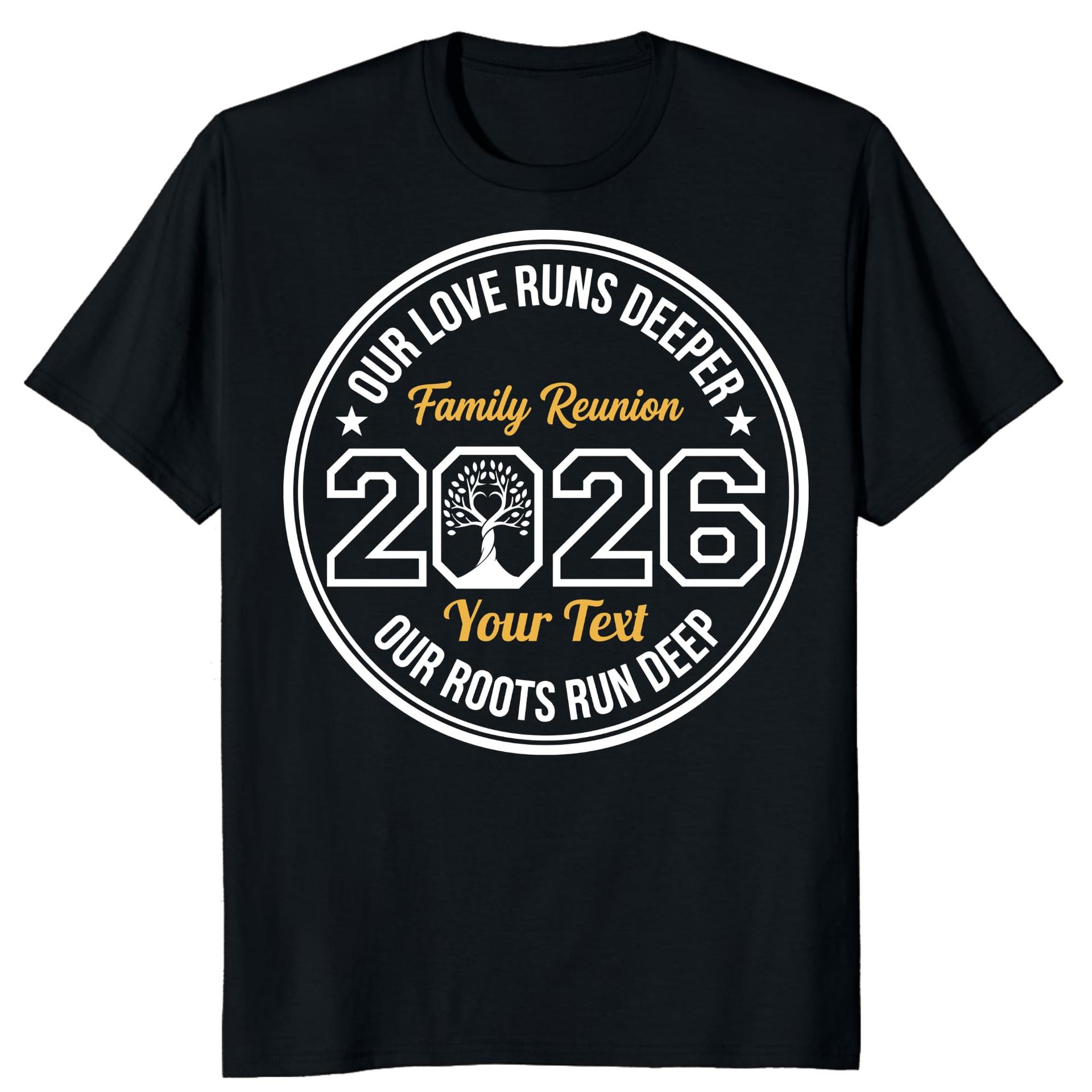 Custom Family Reunion 2026 Shirt Personalized Varsity Roots Tee — photo 1 of 8