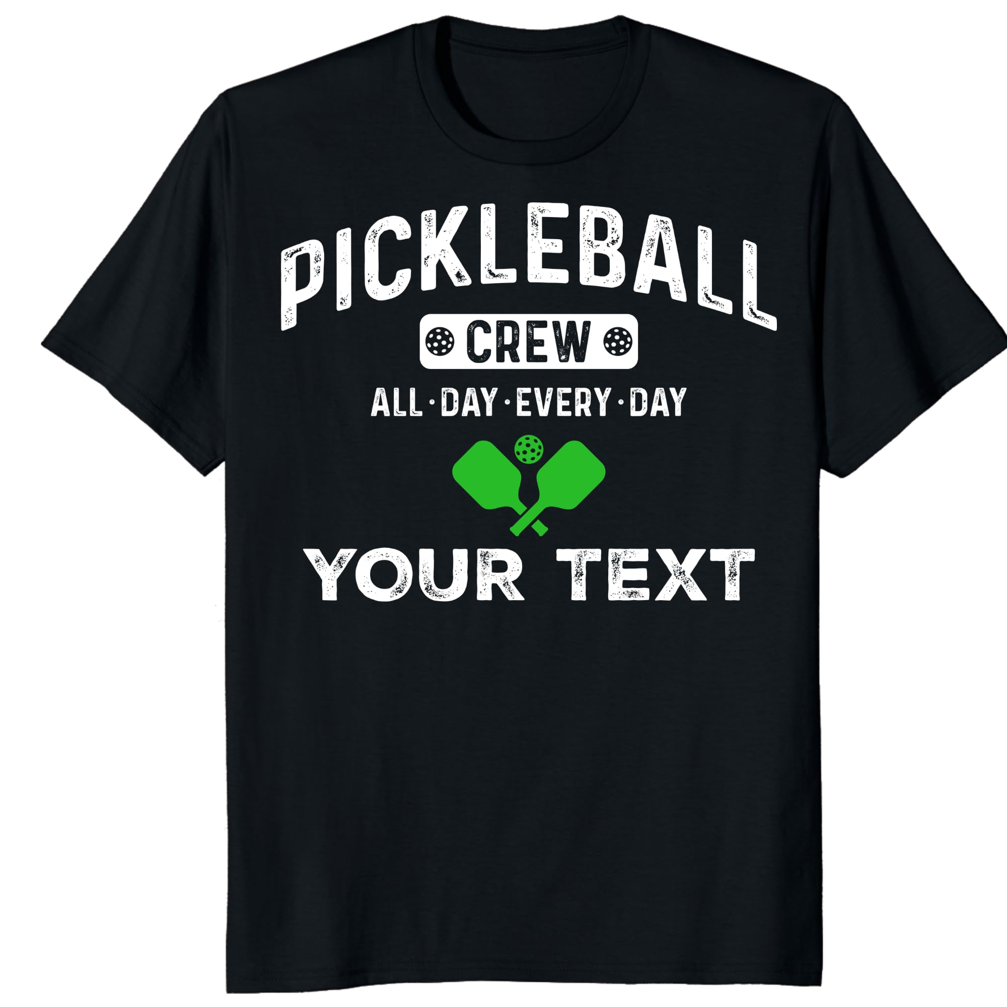 Custom Pickleball Crew Shirt Personalized Distressed Sports Tee — photo 1 of 8