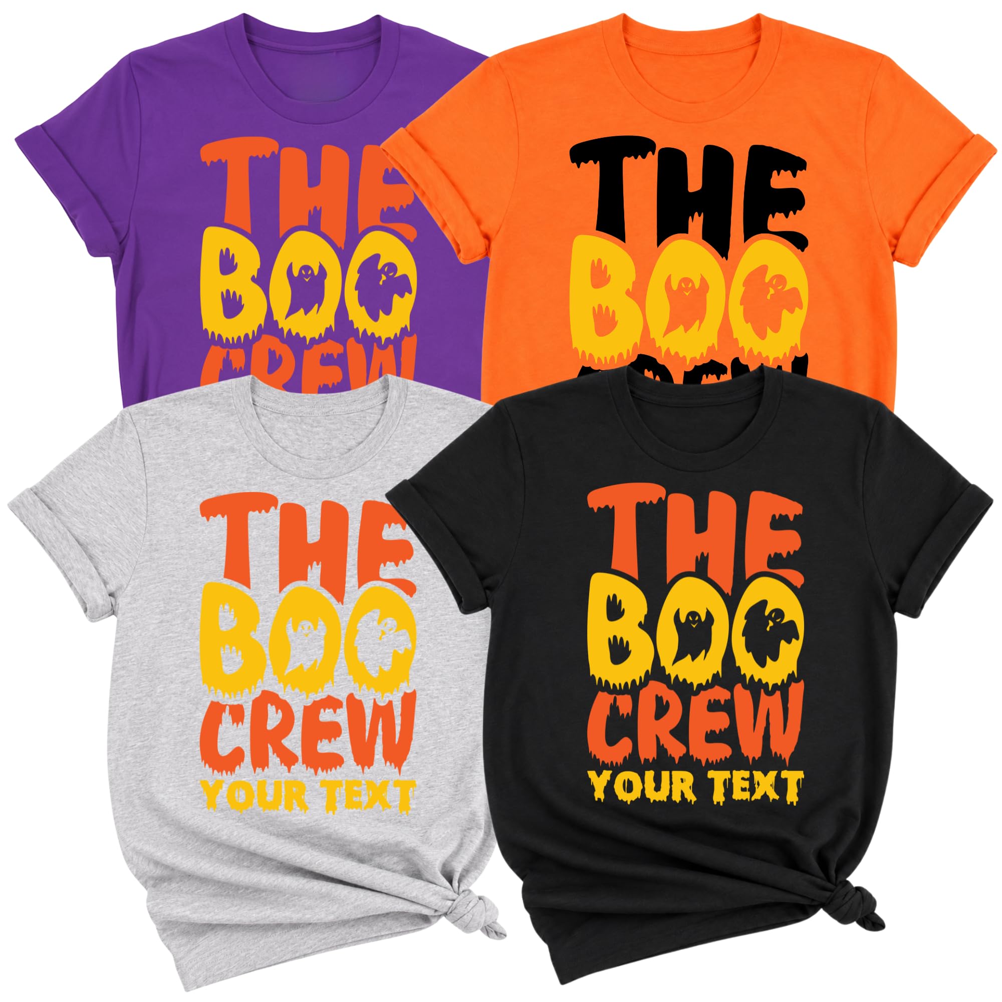 Custom Retro Boo Crew Halloween Shirt Personalized Ghost Family Tee — photo 1 of 8
