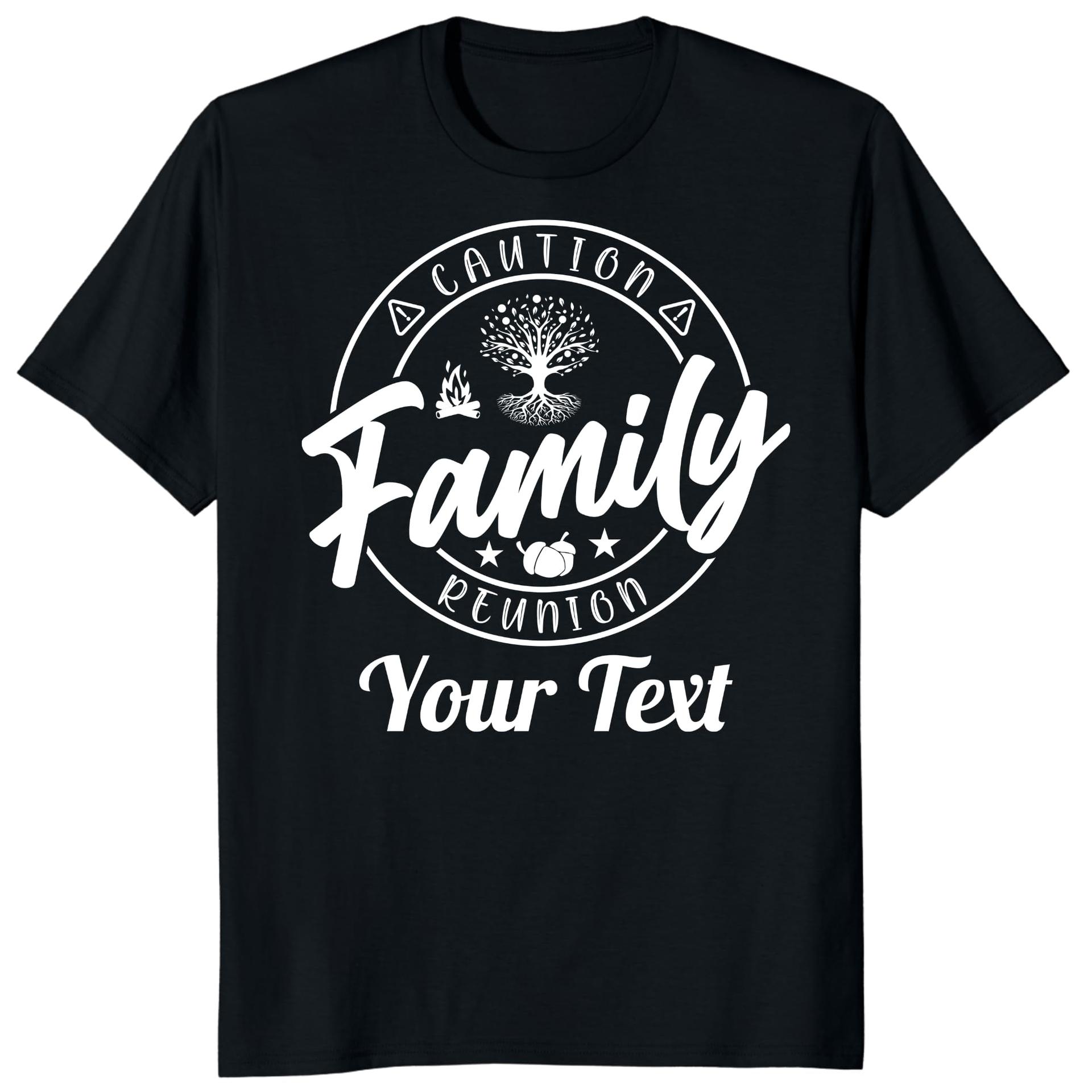 Personalized Caution Family Reunion Shirt Custom Tree Camping Tee — photo 1 of 7