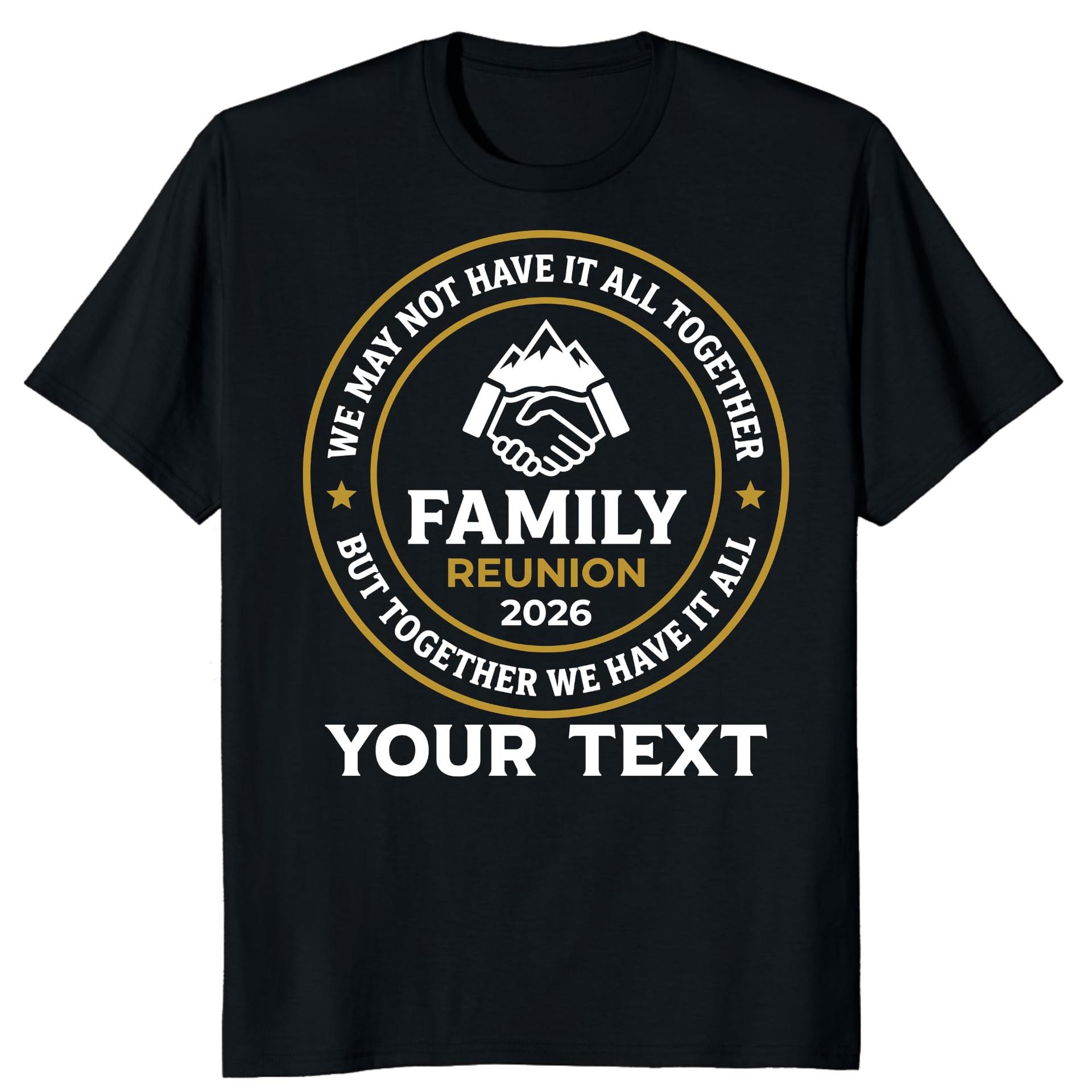 Personalized Family Reunion 2026 Shirt Custom Together Handshake Tee — photo 1 of 8