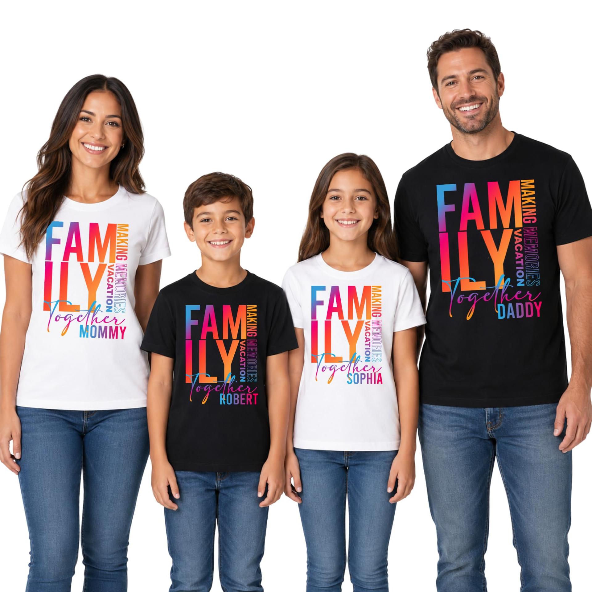 Personalized Family Vacation Shirt Colorful Matching Memories Tee — photo 1 of 7