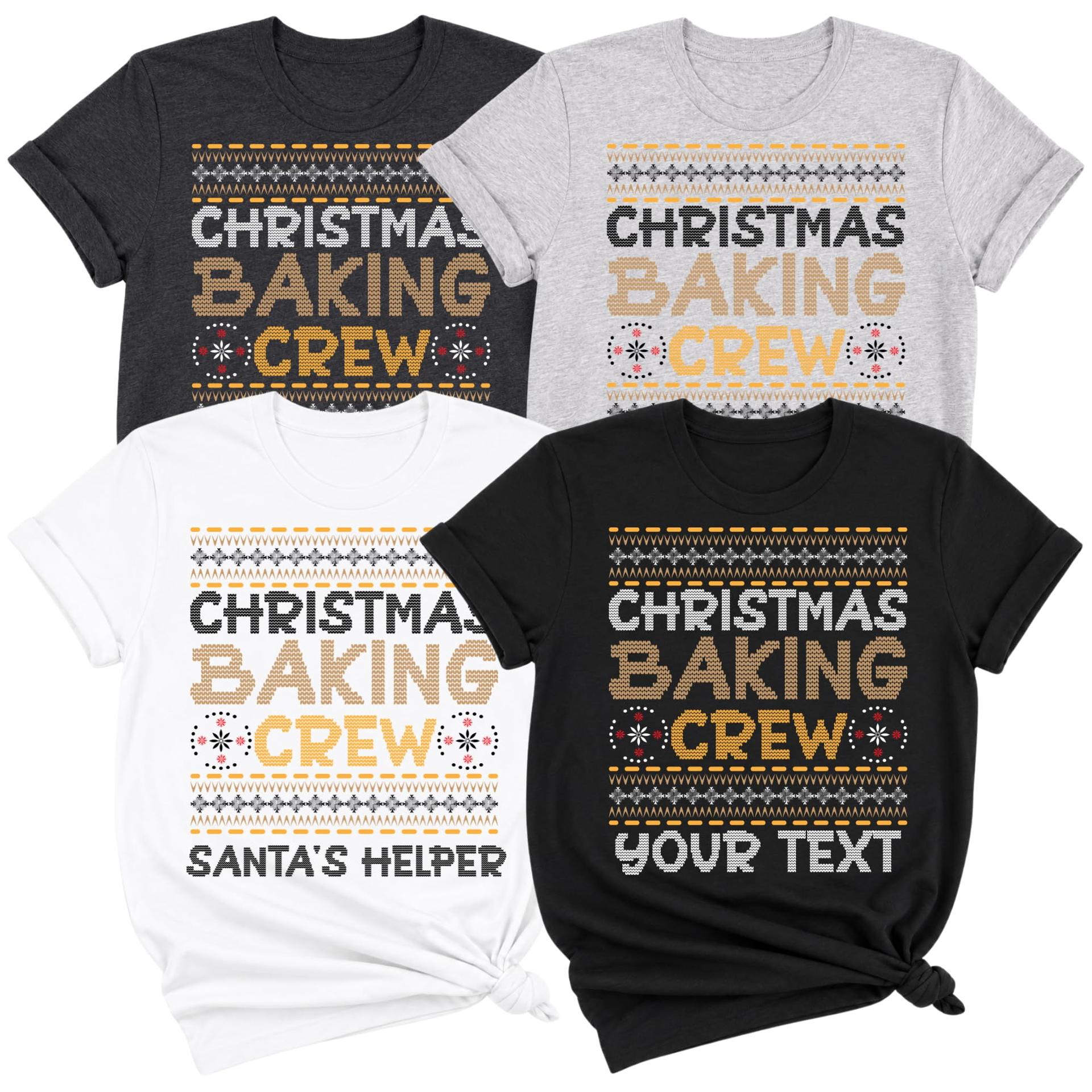 Custom Christmas Baking Crew Shirt, Personalized Xmas Eve Cookie Squad Tee (Design 2) — photo 1 of 7