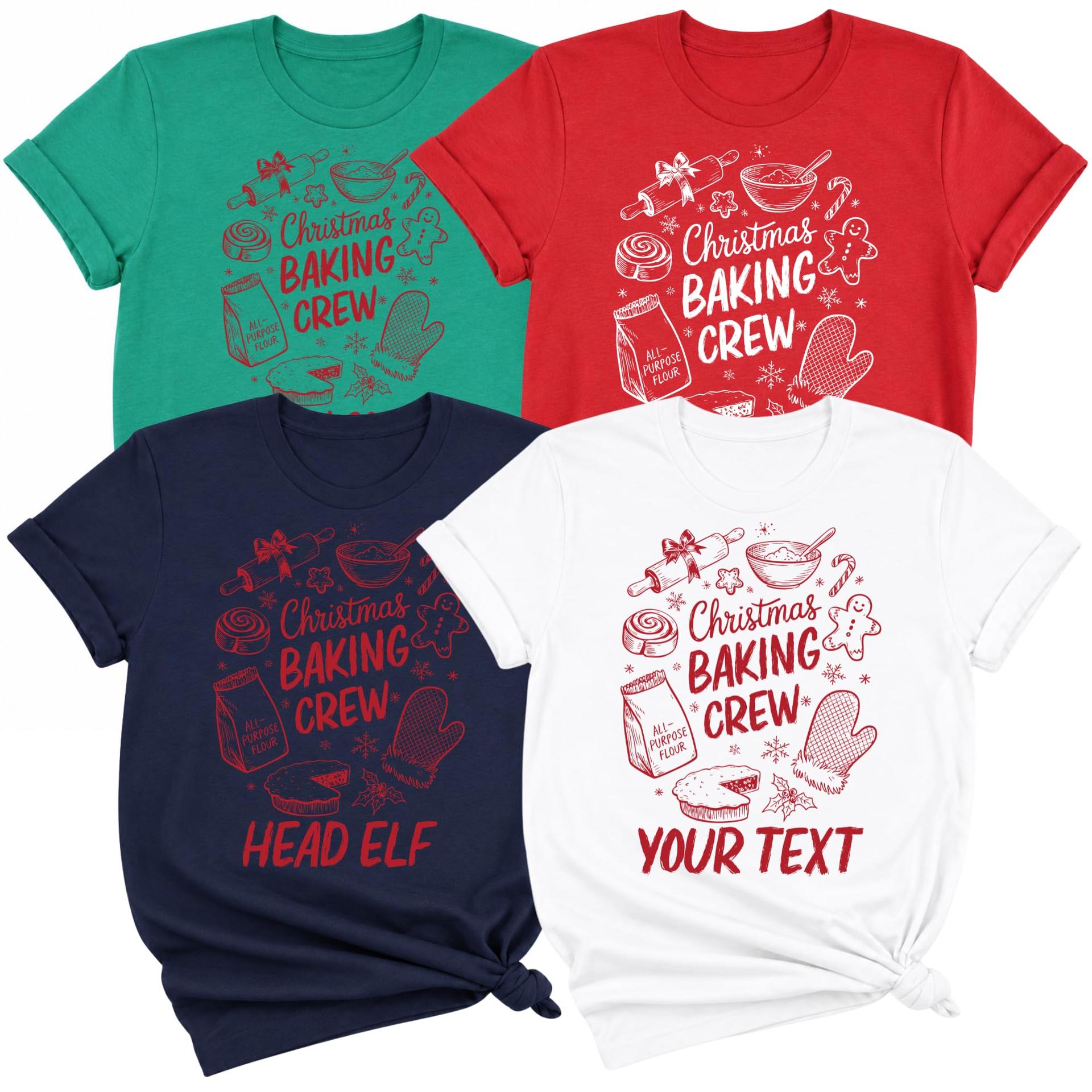 Custom Christmas Baking Crew Shirt, Personalized Xmas Eve Cookie Squad Tee (Design 3) — photo 1 of 7