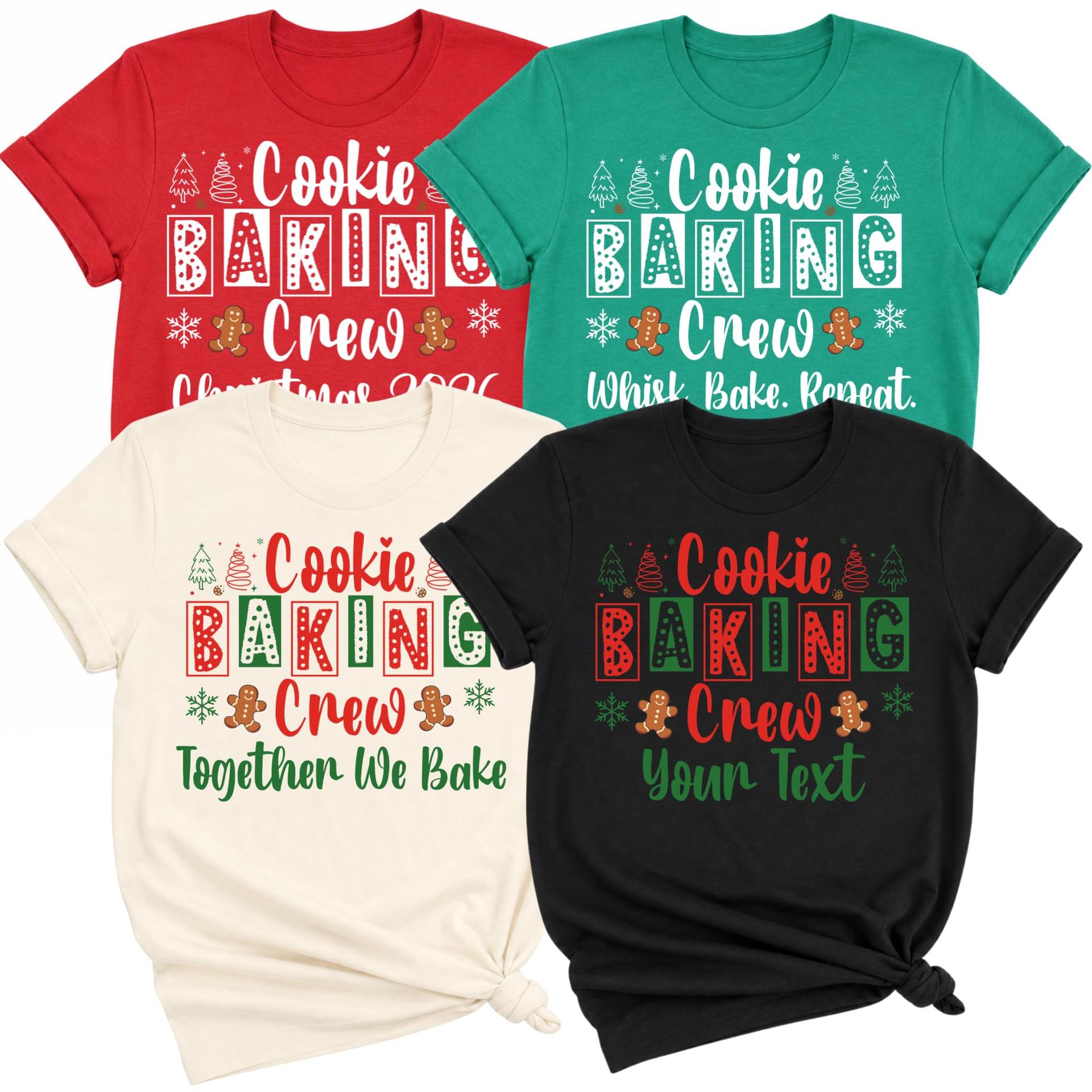 Custom Christmas Baking Crew Shirt, Personalized Xmas Eve Cookie Squad Tee (Design 4) — photo 1 of 7