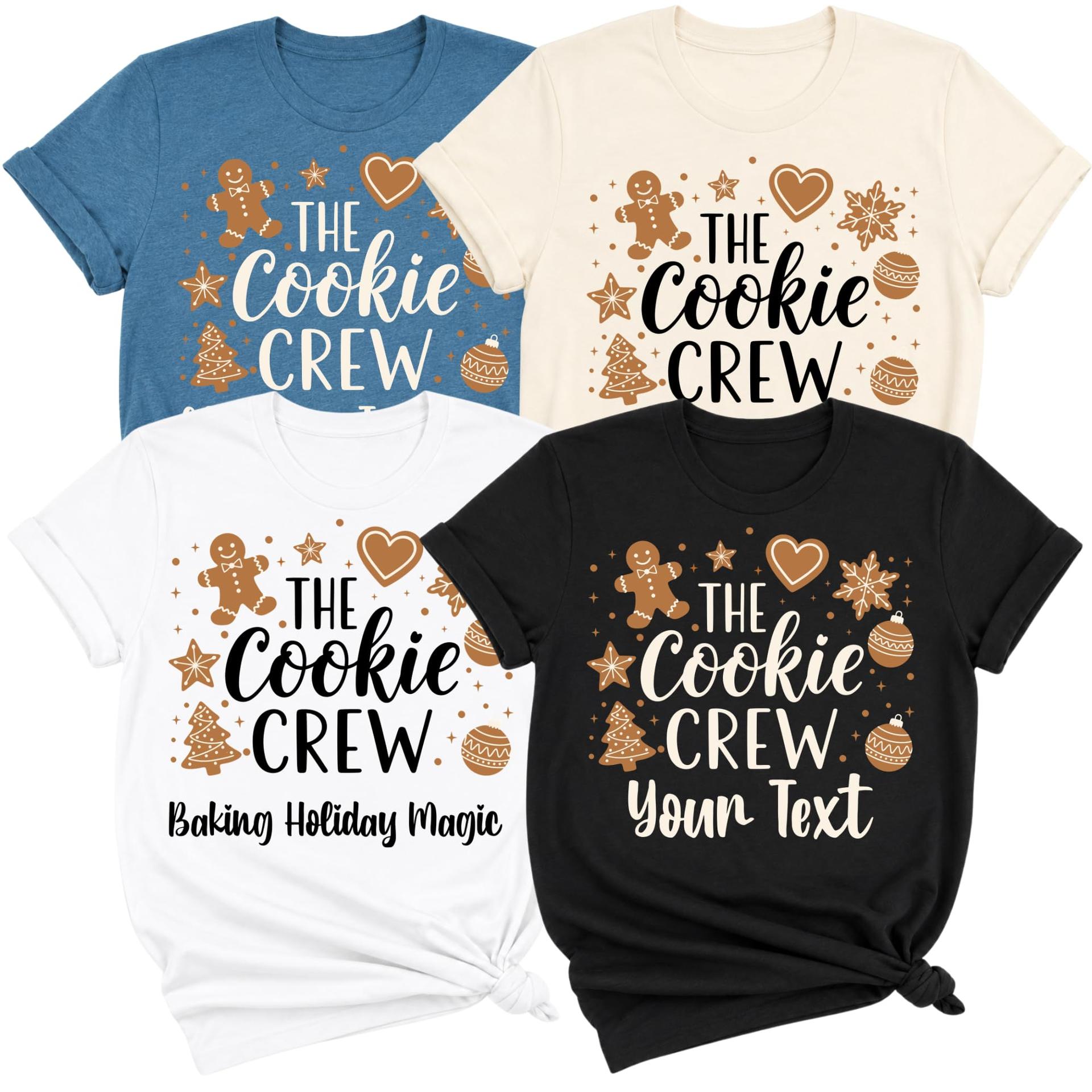 Custom Christmas Baking Crew Shirt, Personalized Xmas Eve Cookie Squad Tee (Design 5) — photo 1 of 7