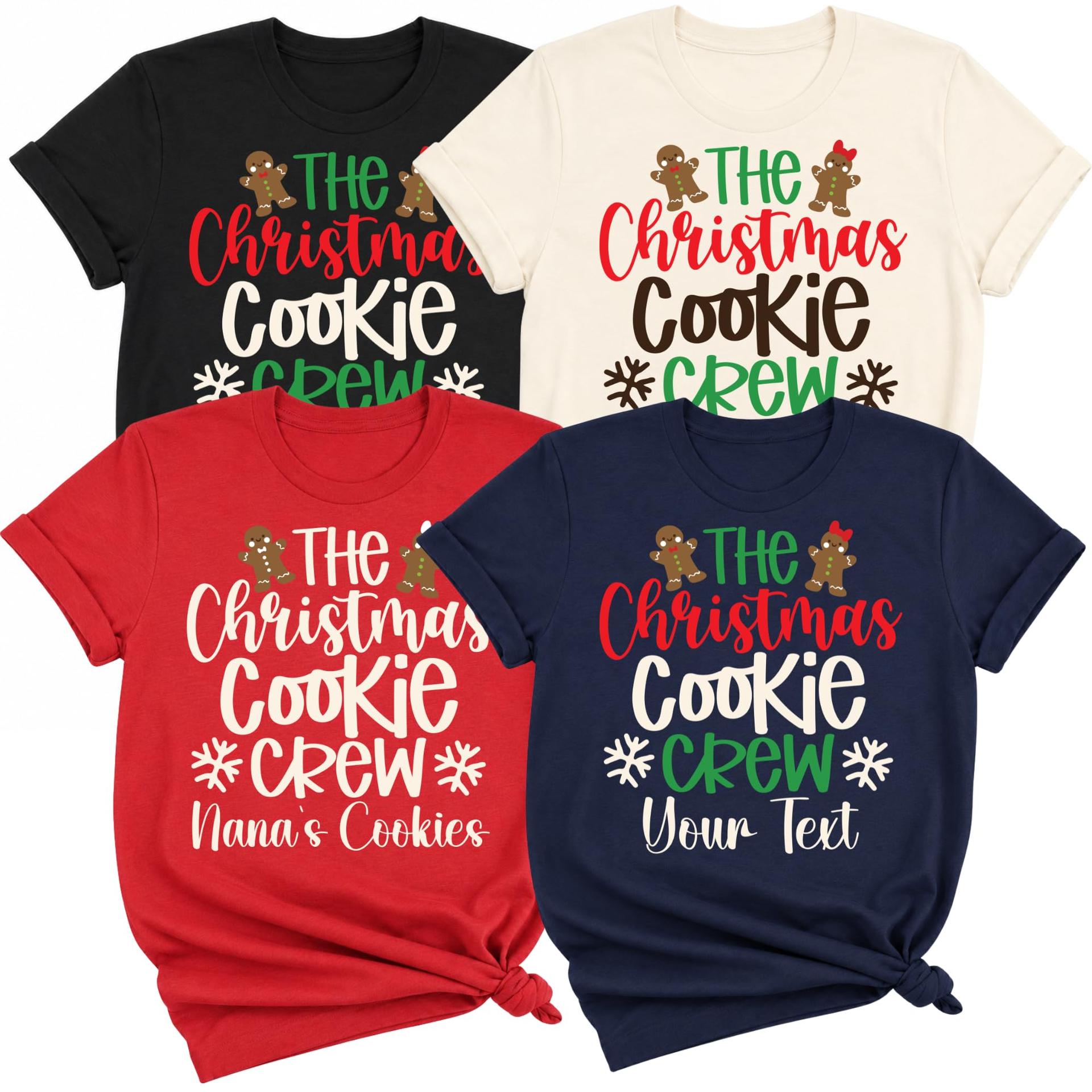 Custom Christmas Baking Crew Shirt, Personalized Xmas Eve Cookie Squad Tee (Design 6) — photo 1 of 7