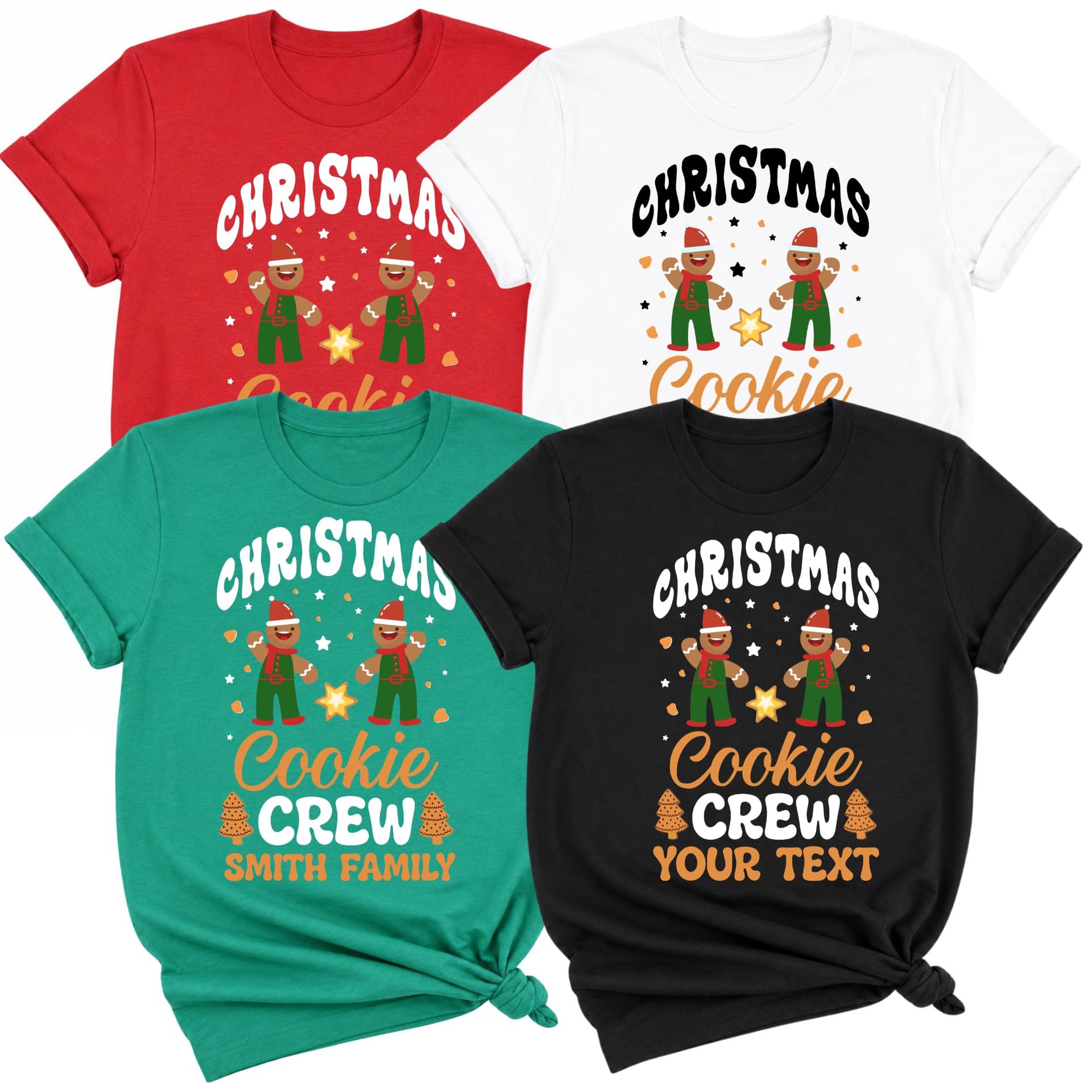 Custom Christmas Baking Crew Shirt, Personalized Xmas Eve Cookie Squad Tee (Design 7) — photo 1 of 7