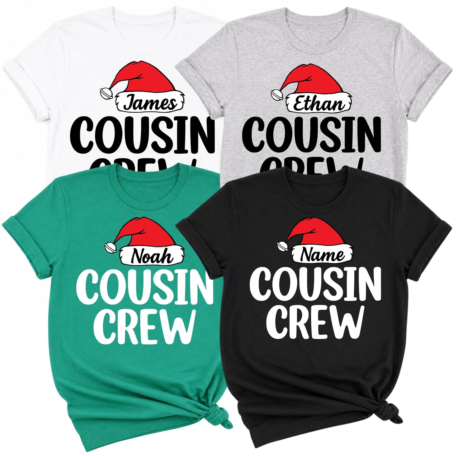 Custom Christmas Cousin Crew Shirts, Personalized Holiday Family Group Tees (Desgin 6) — photo 1 of 6