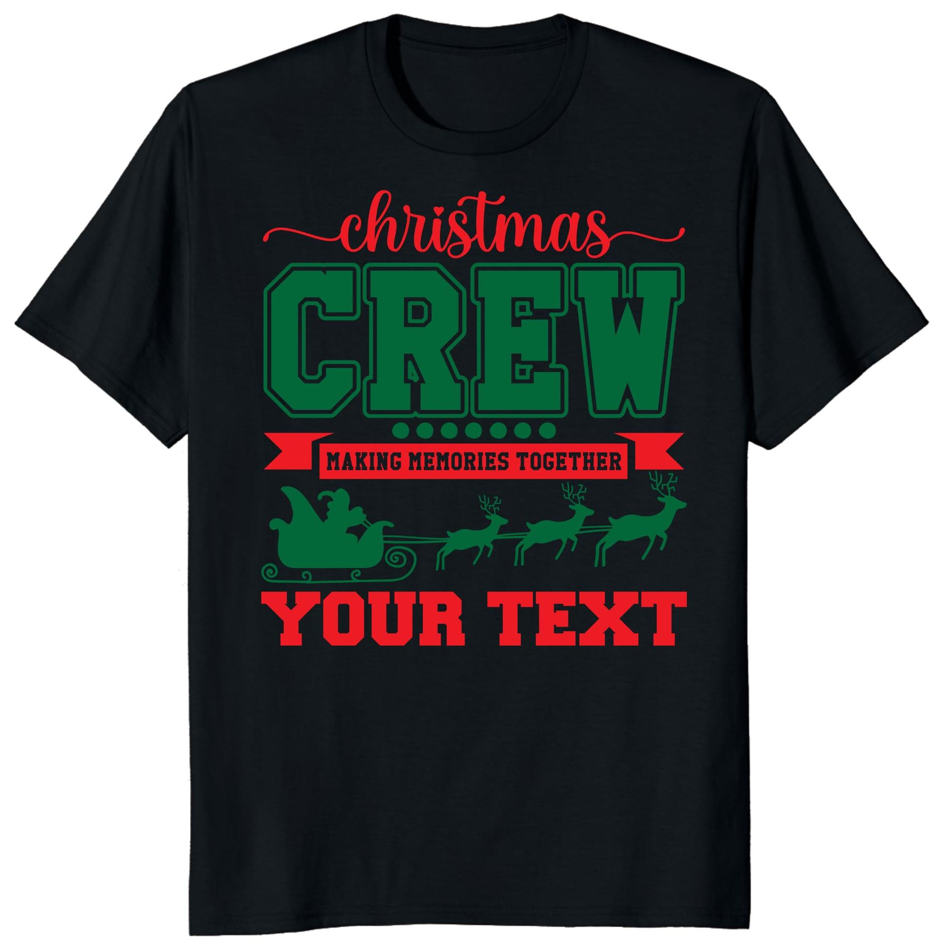 Custom Christmas Crew Family Matching Shirt, Xmas Holiday Squad Pajamas Tee (Design 3) — photo 1 of 6