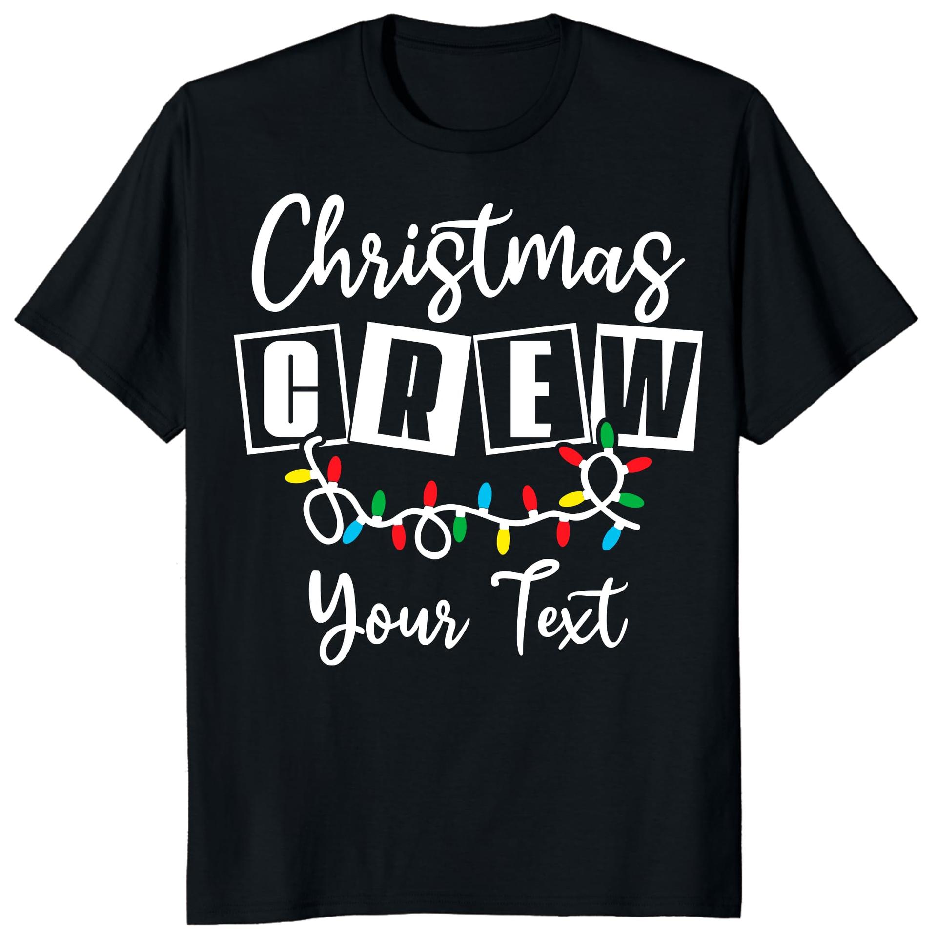Custom Christmas Crew Family Matching Shirt, Xmas Holiday Squad Pajamas Tee (Design 5) — photo 1 of 6