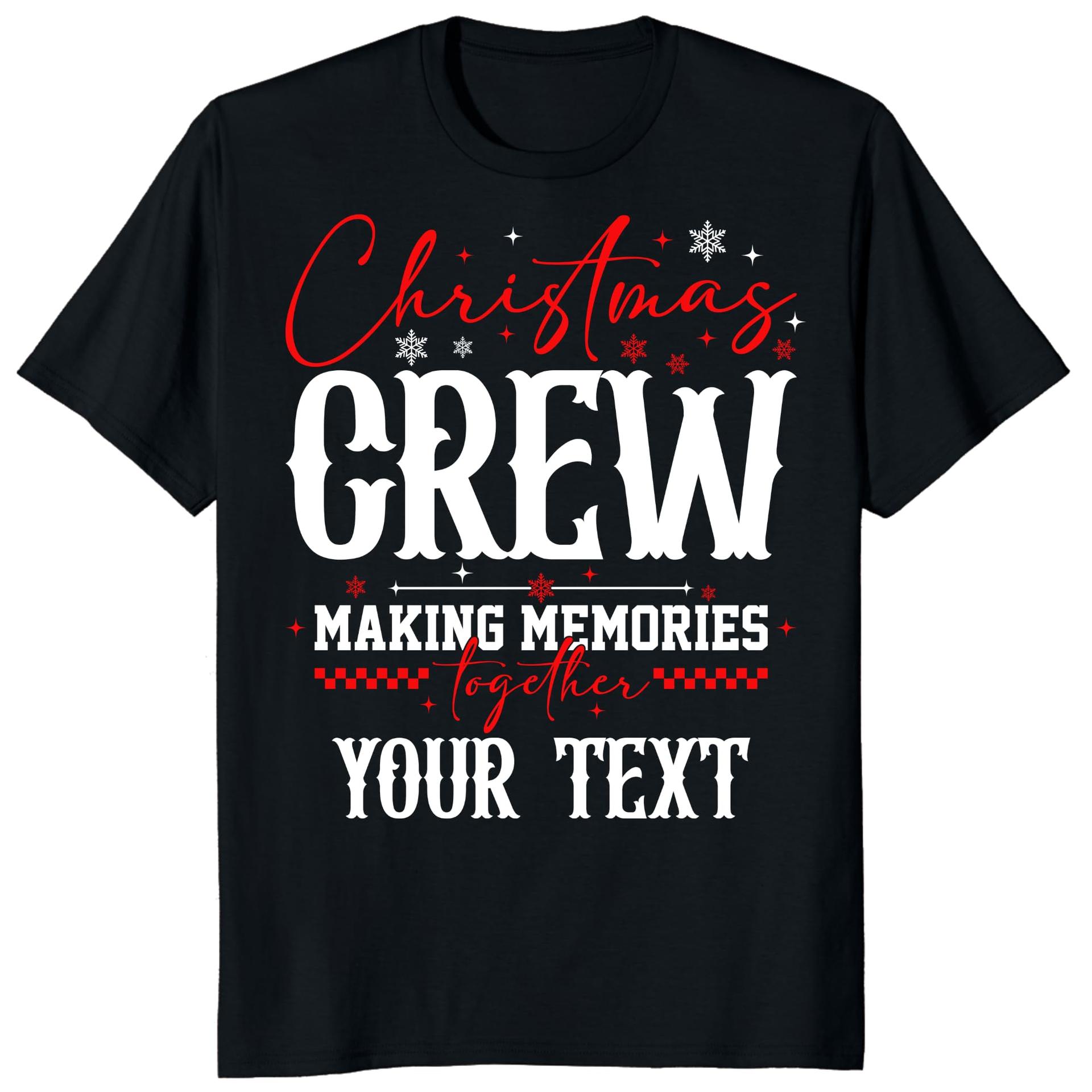 Custom Christmas Crew Family Matching Shirt, Xmas Holiday Squad Pajamas Tee (Design 6) — photo 1 of 6