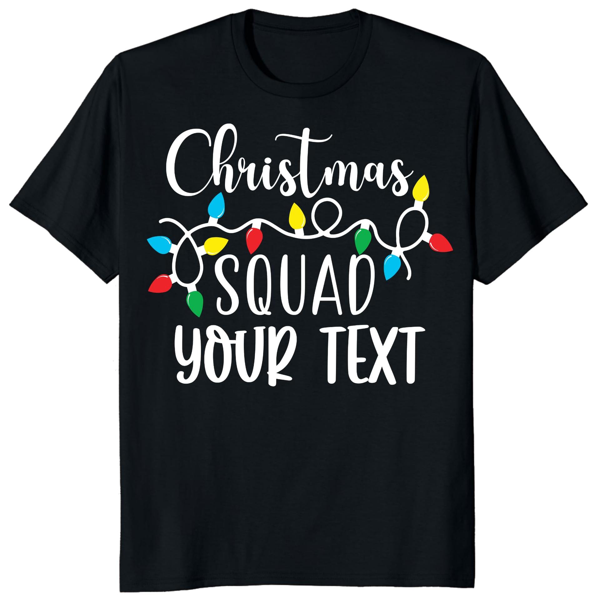 Custom Christmas Crew Family Matching Shirt, Xmas Holiday Squad Pajamas Tee (Design 7) — photo 1 of 6