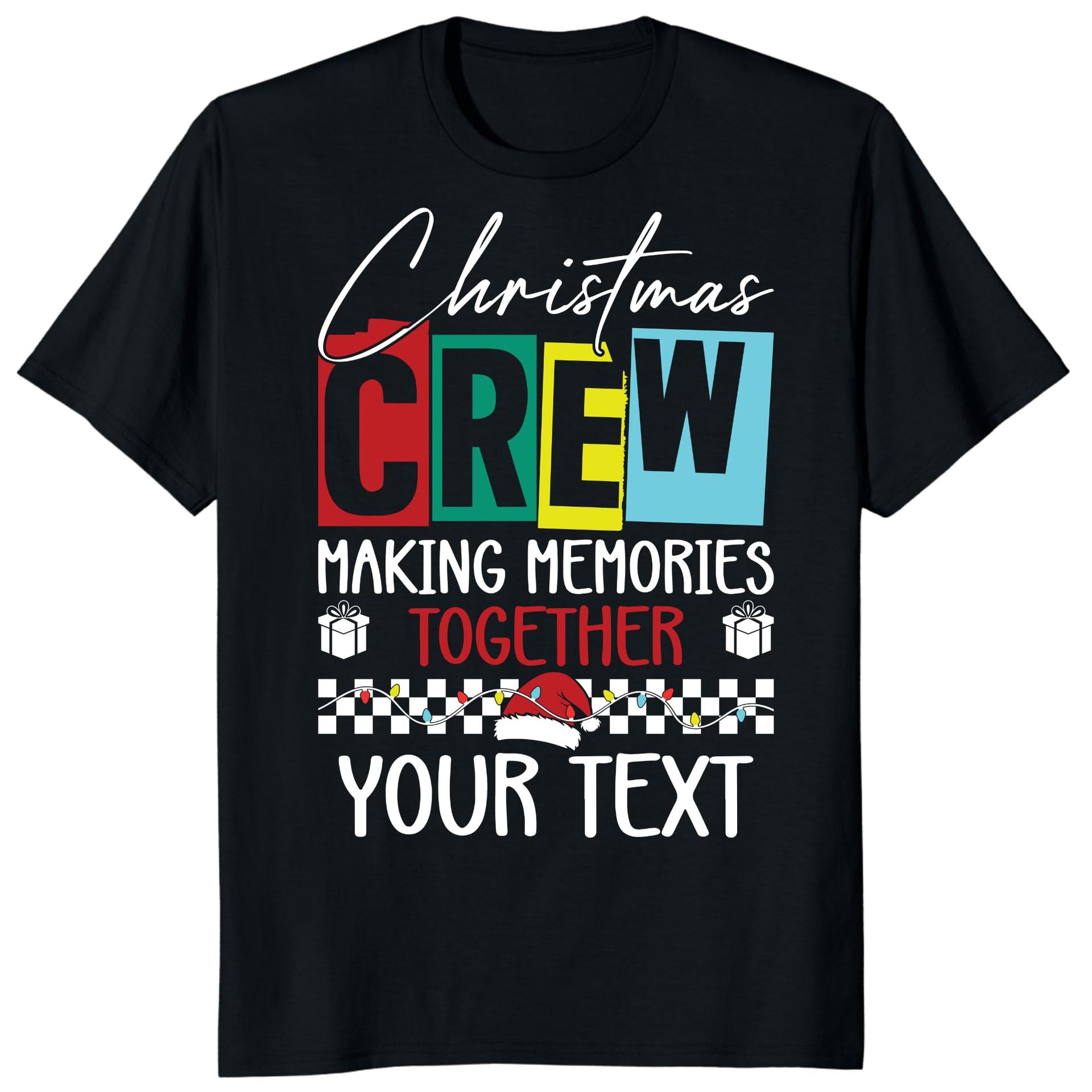 Custom Christmas Crew Family Matching Shirt, Xmas Holiday Squad Pajamas Tee (Design 8) — photo 1 of 6