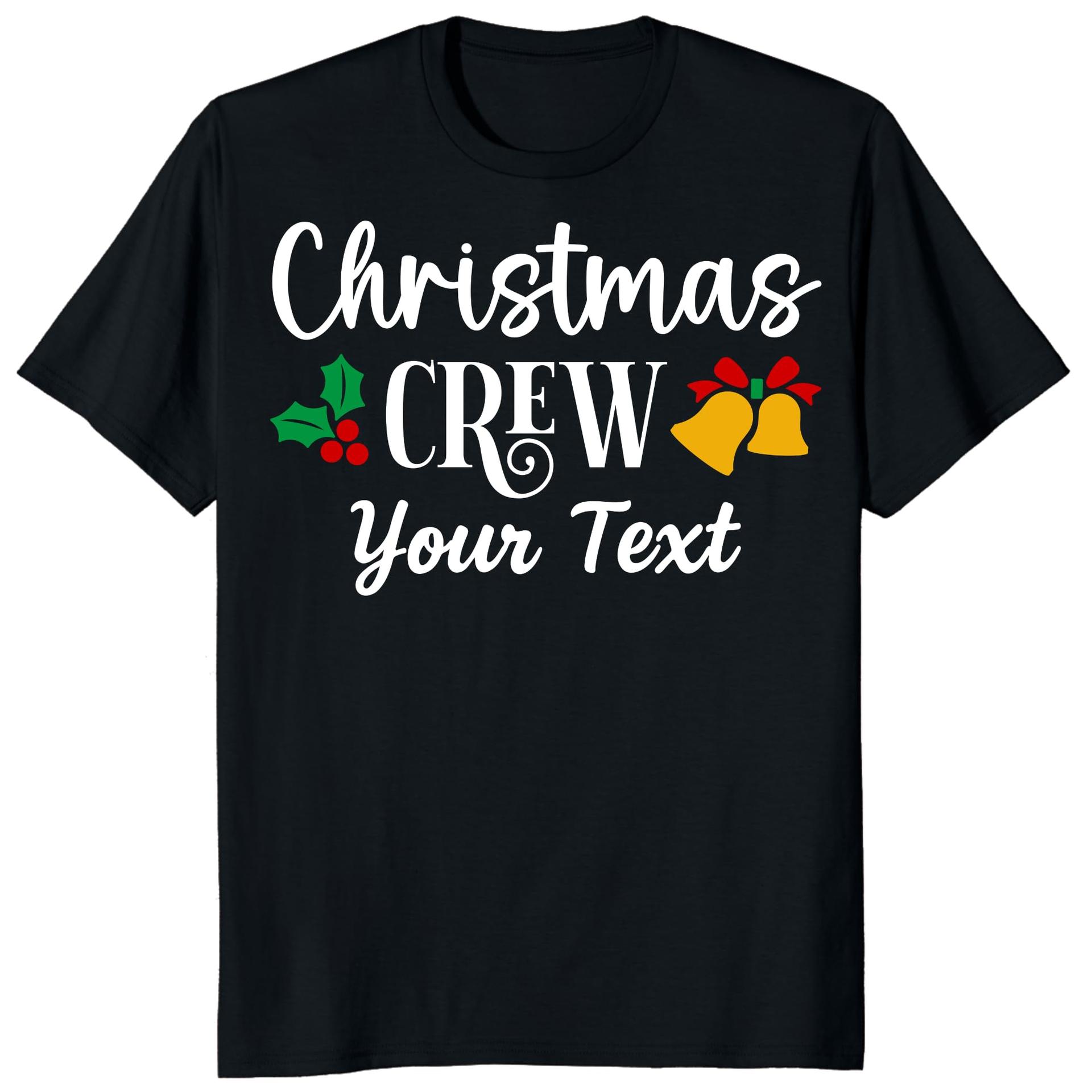 Custom Christmas Crew Family Matching Shirt, Xmas Holiday Squad Pajamas Tee (Design 9) — photo 1 of 6