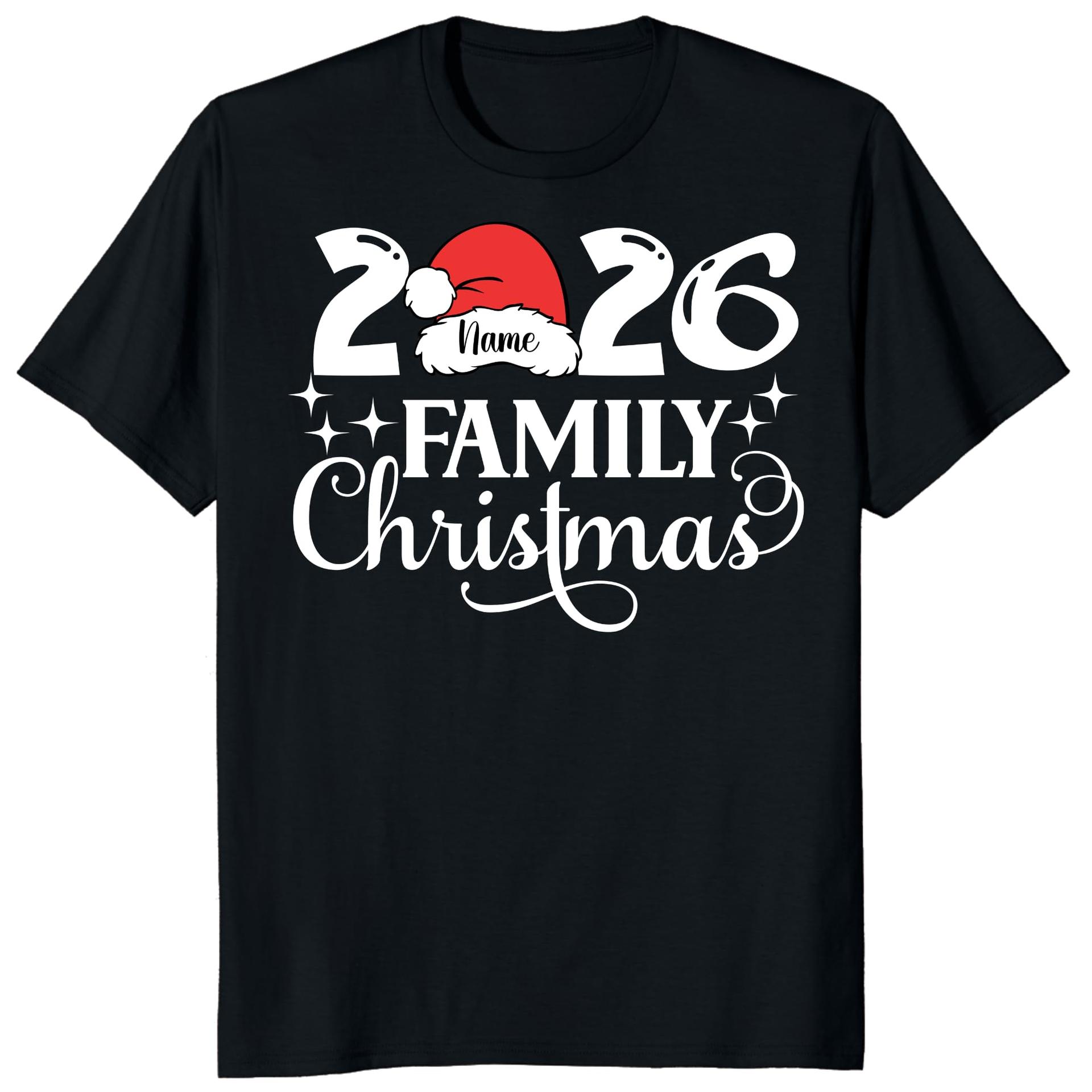 Custom Family Christmas 2026 Matching Shirts, Xmas Eve Family Pajamas Tee — photo 1 of 6