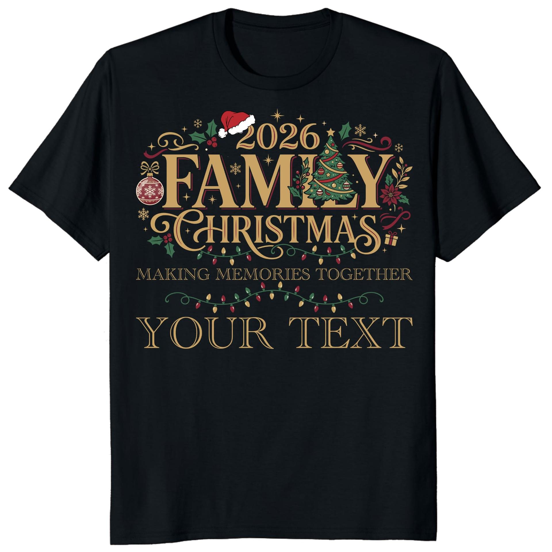 Custom Family Christmas 2026 Matching Shirts, Xmas Eve Family Pajamas Tee (Design 10) — photo 1 of 6