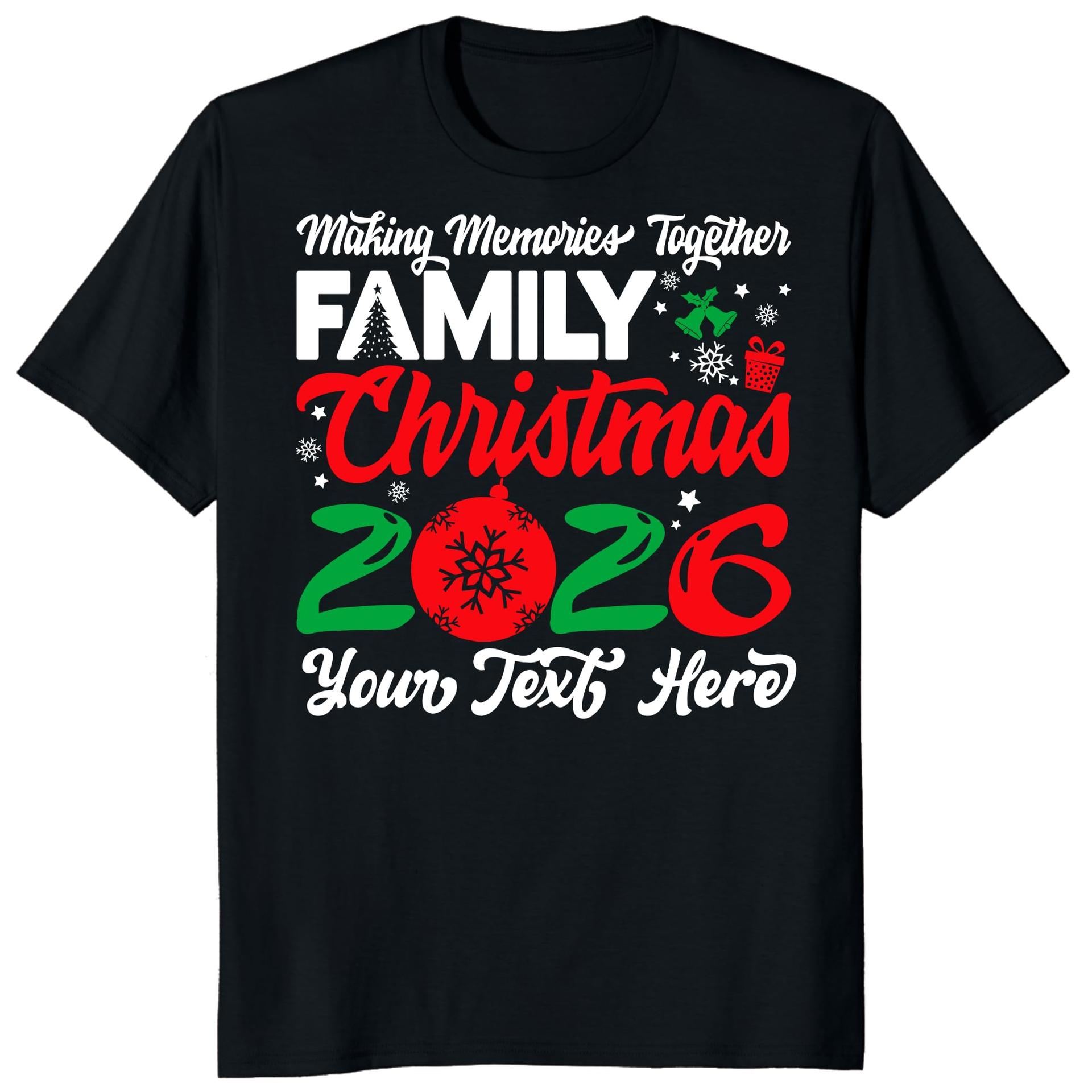Custom Family Christmas 2026 Matching Shirts, Xmas Eve Family Pajamas Tee (Design 8) — photo 1 of 6