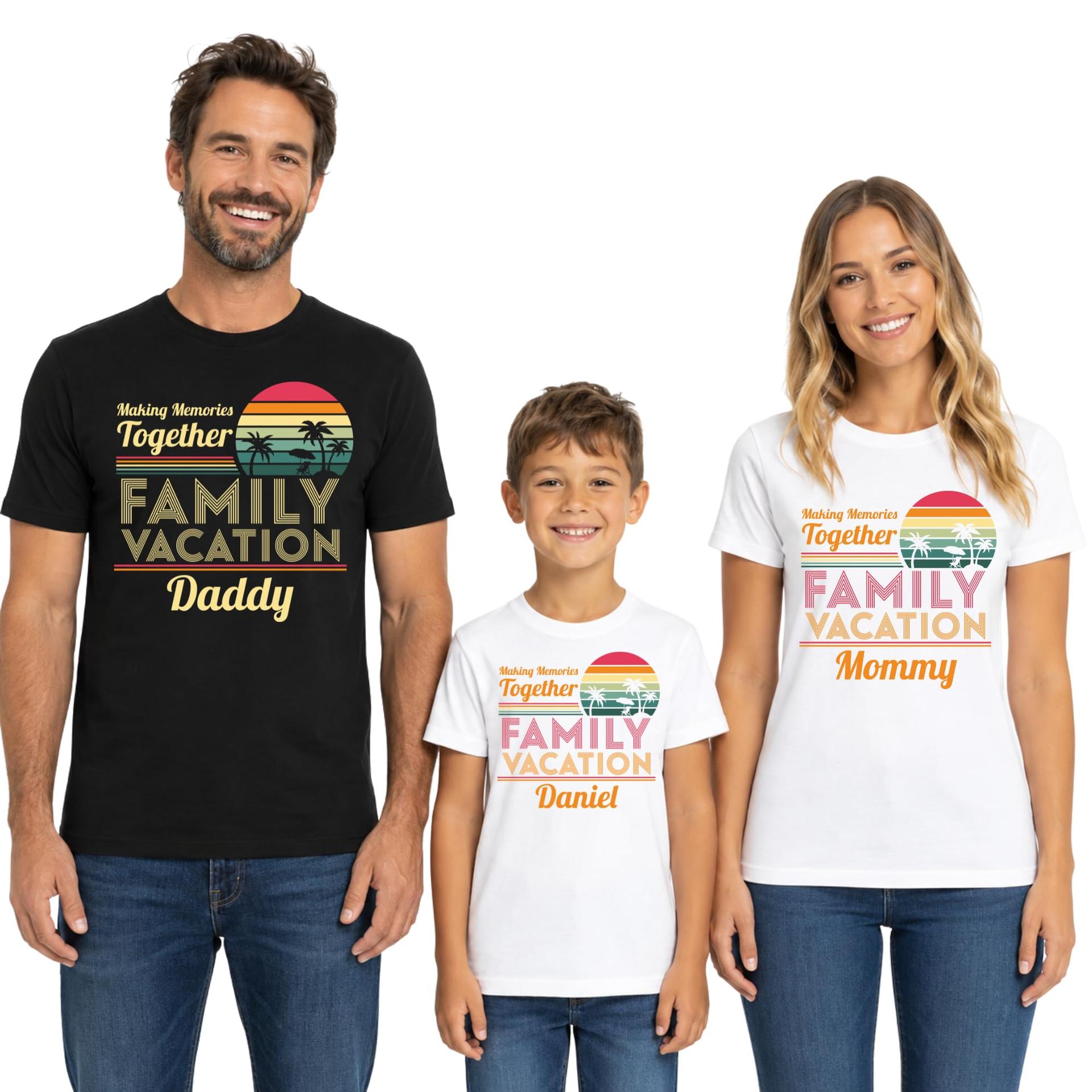 Custom Retro Family Vacation Shirt Personalized Matching Trip Tee — photo 1 of 7