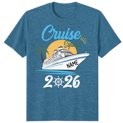 Custom Cruise Squad 2026 Shirts, Family Vacation Cruise Tees