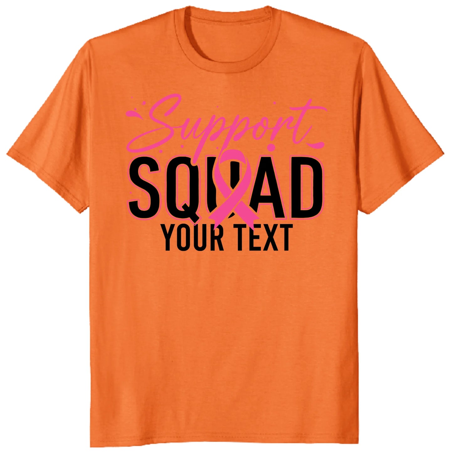Personalized Support Squad Breast Cancer Shirt, Custom Pink Ribbon Team Tee