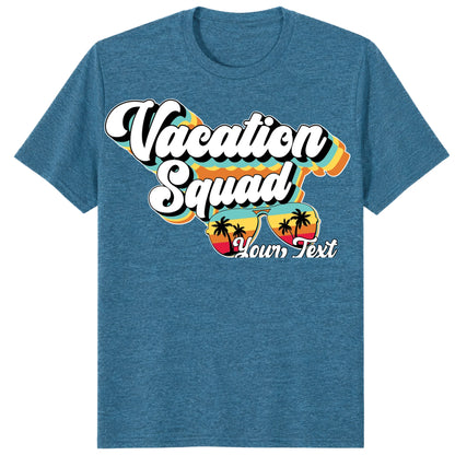 Custom Retro Vacation Squad Shirt, Personalized Matching Group Tee