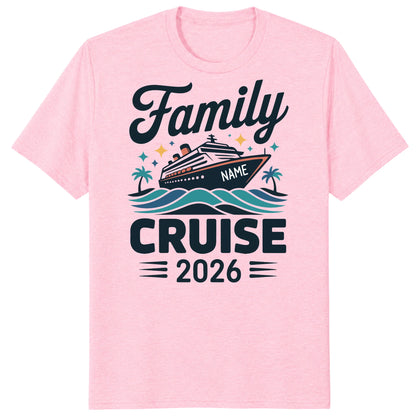 Personalized Family Matching Cruise 2026 Shirts, Customizable Cruisin Tees