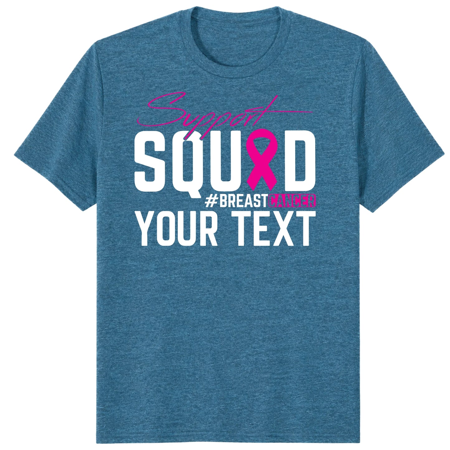 Custom Breast Cancer Support Squad for My Warrior Shirt, Personalized Pink Ribbon Support Tee