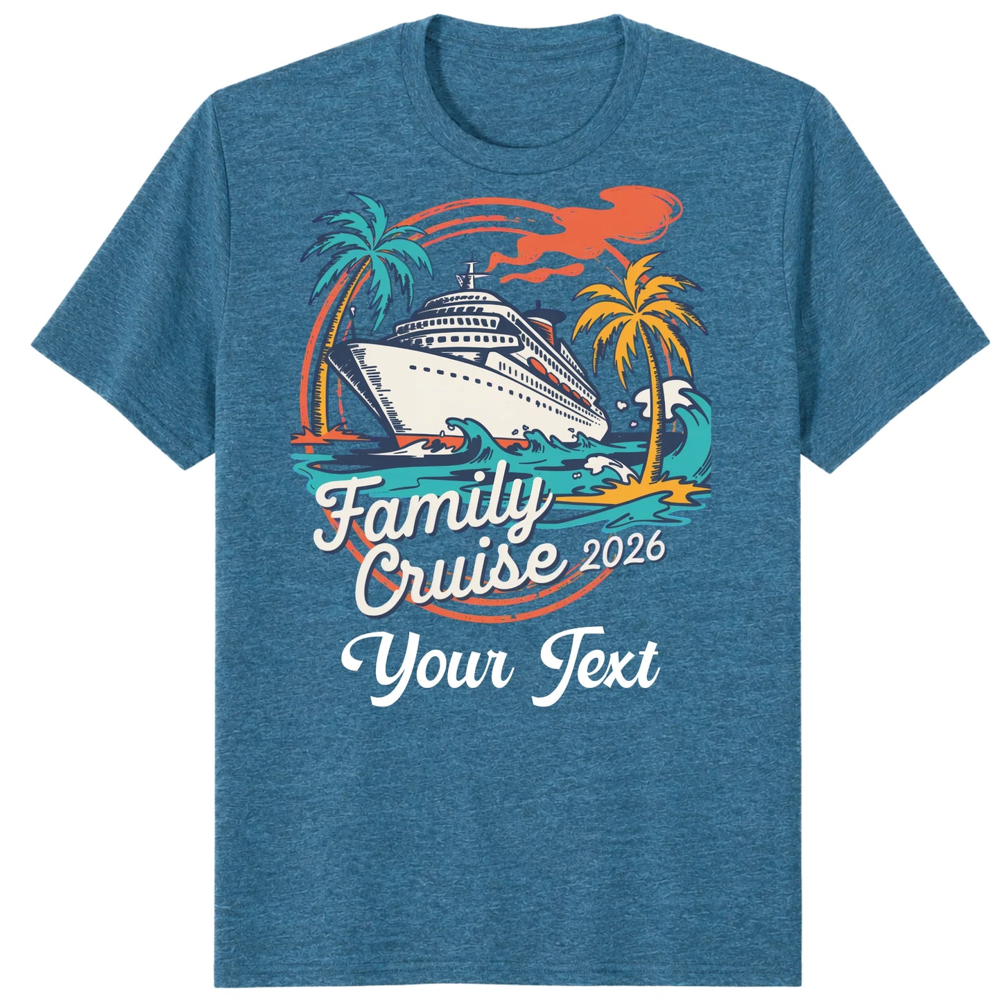Family Cruise 2026 Shirts, Custom Tropical Cruise Vacation Tees