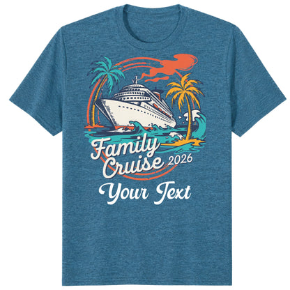 Family Cruise 2026 Shirts, Custom Tropical Cruise Vacation Tees