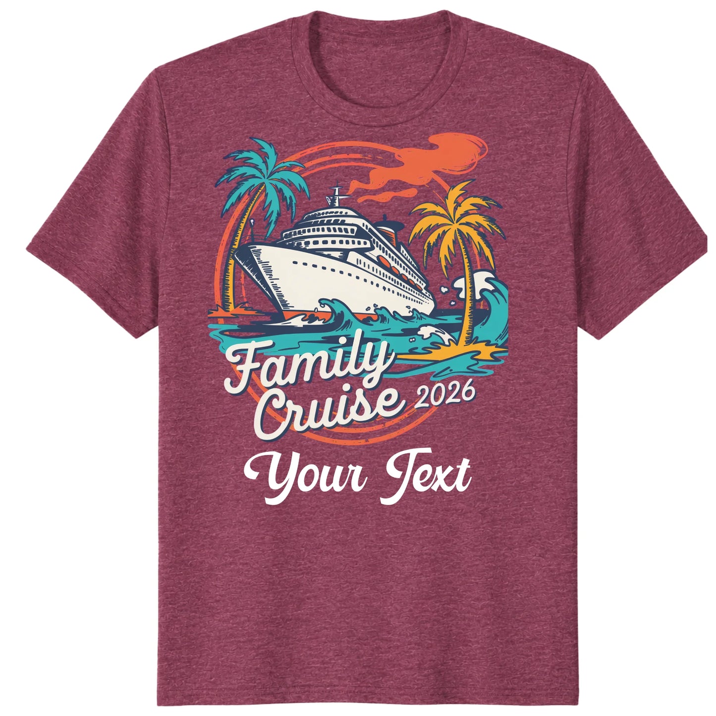 Family Cruise 2026 Shirts, Custom Tropical Cruise Vacation Tees