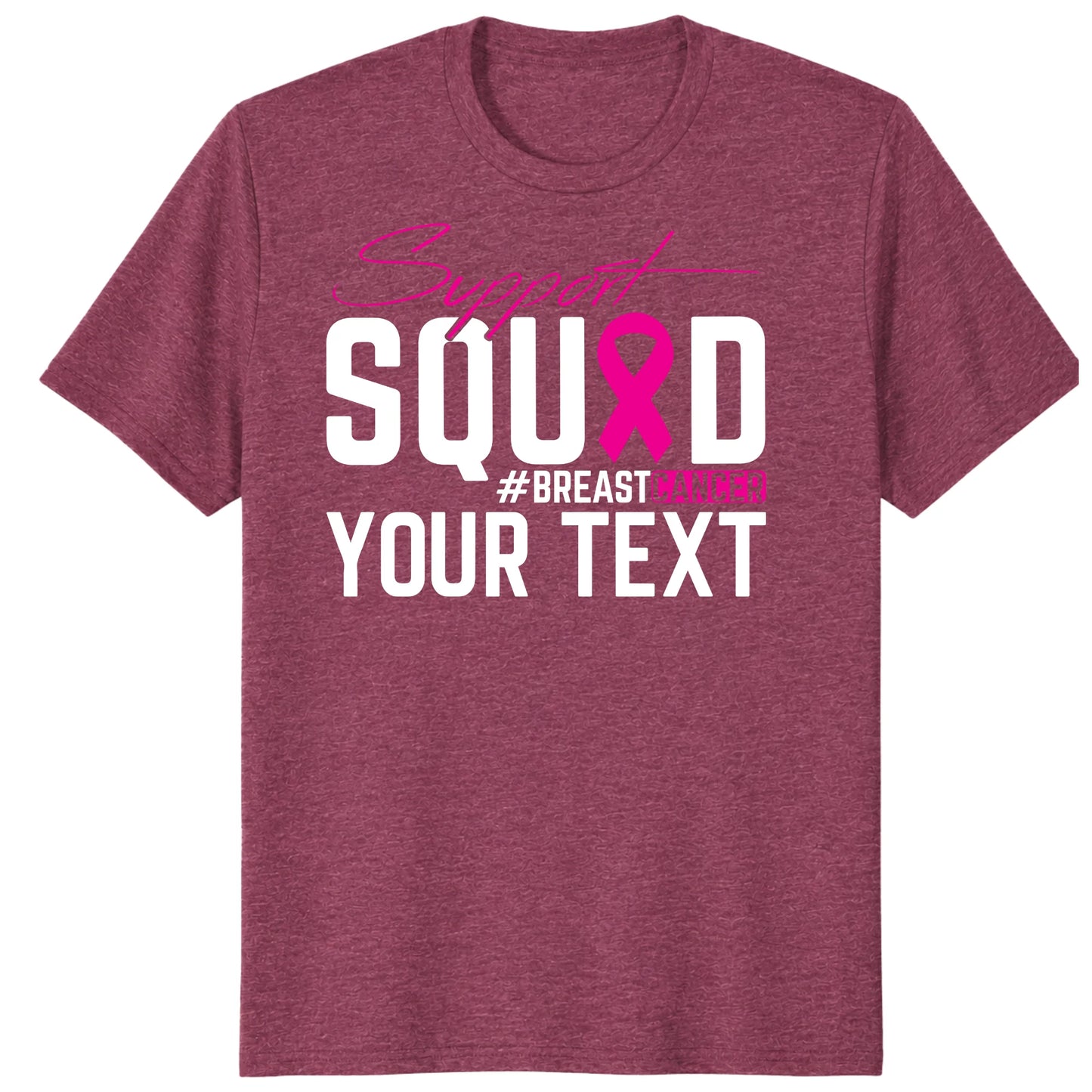 Custom Breast Cancer Support Squad for My Warrior Shirt, Personalized Pink Ribbon Support Tee