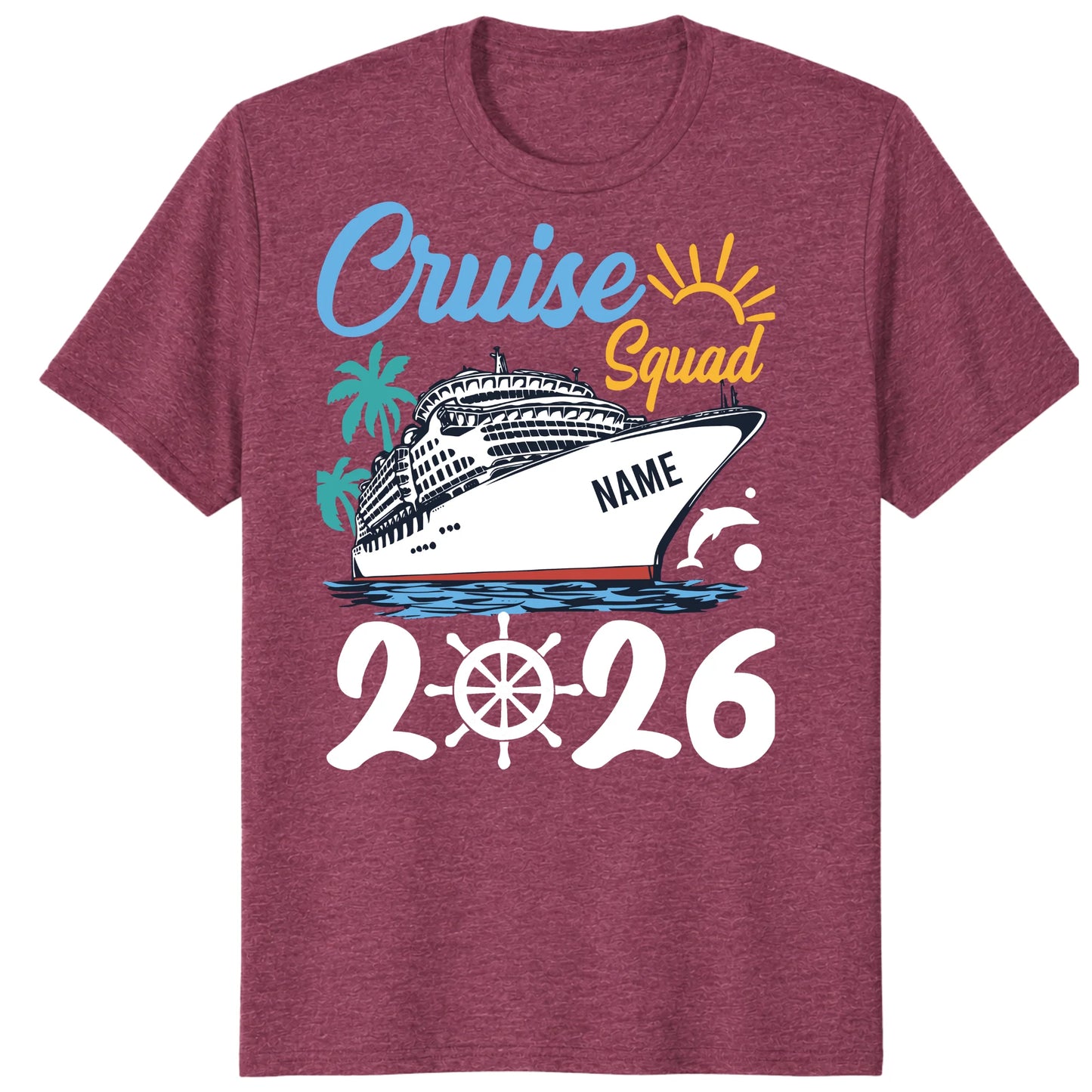 Cruise Squad 2026 Shirts, Custom Ship Name Family Vacation Tees