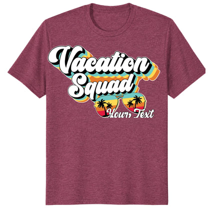 Custom Retro Vacation Squad Shirt, Personalized Matching Group Tee