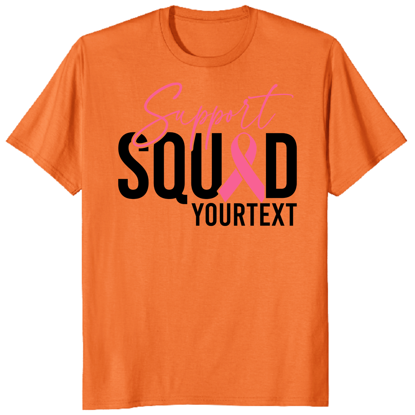 Custom Breast Cancer Support Squad Shirt, Personalized Pink Ribbon Team Tee