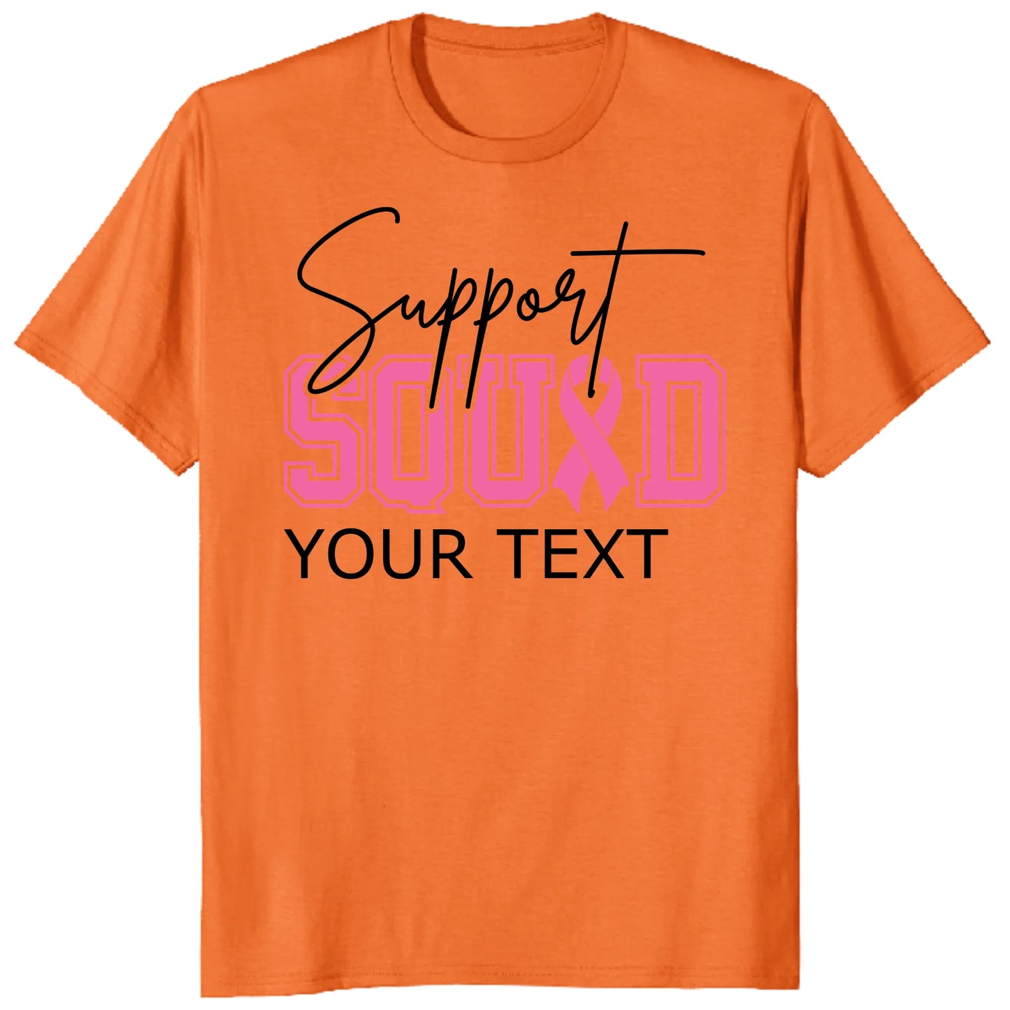 Personalized Breast Cancer Support Squad Shirt, Custom Pink Ribbon Matching Tee