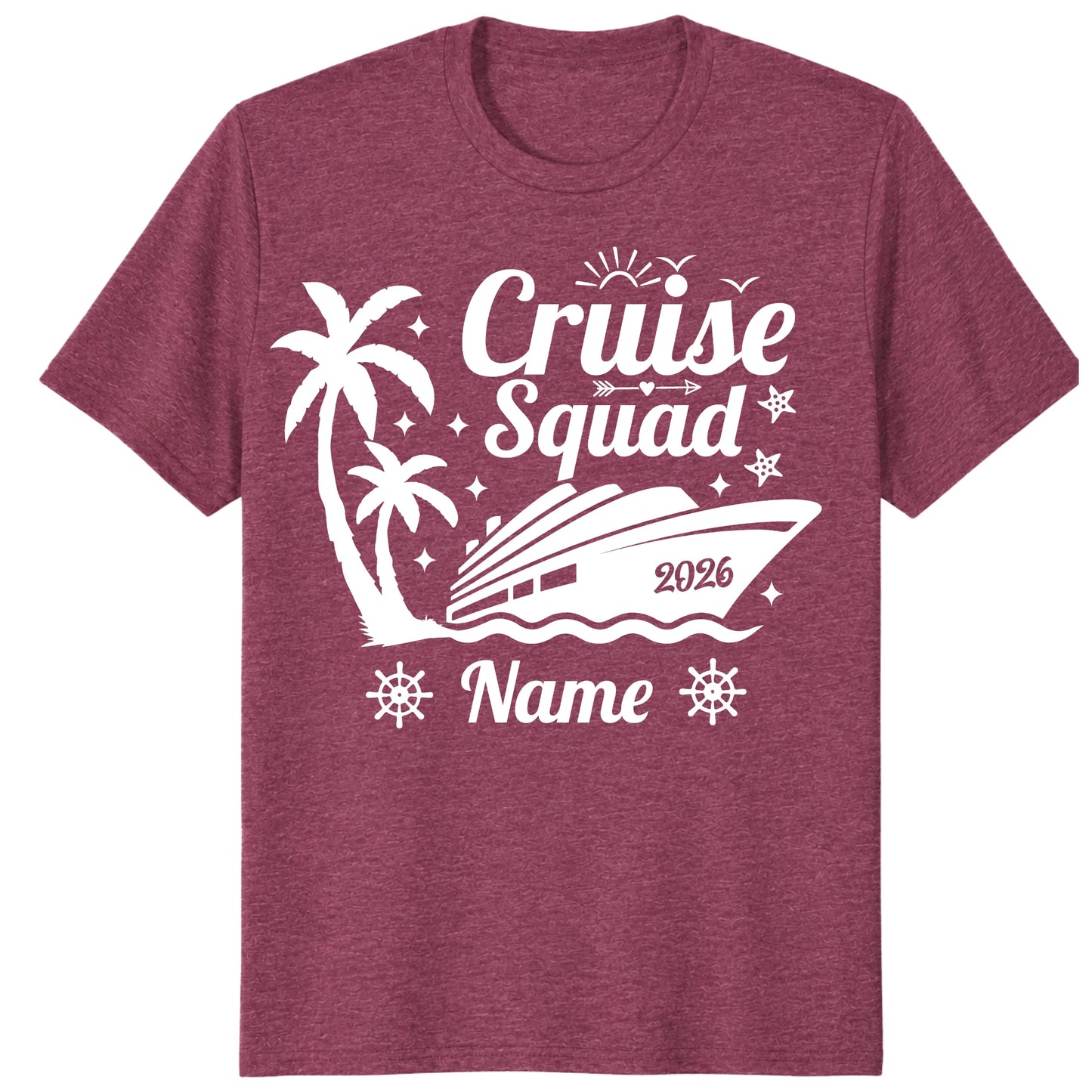 Custom Palm Tree Cruise Squad 2026 Matching Vacation Shirts