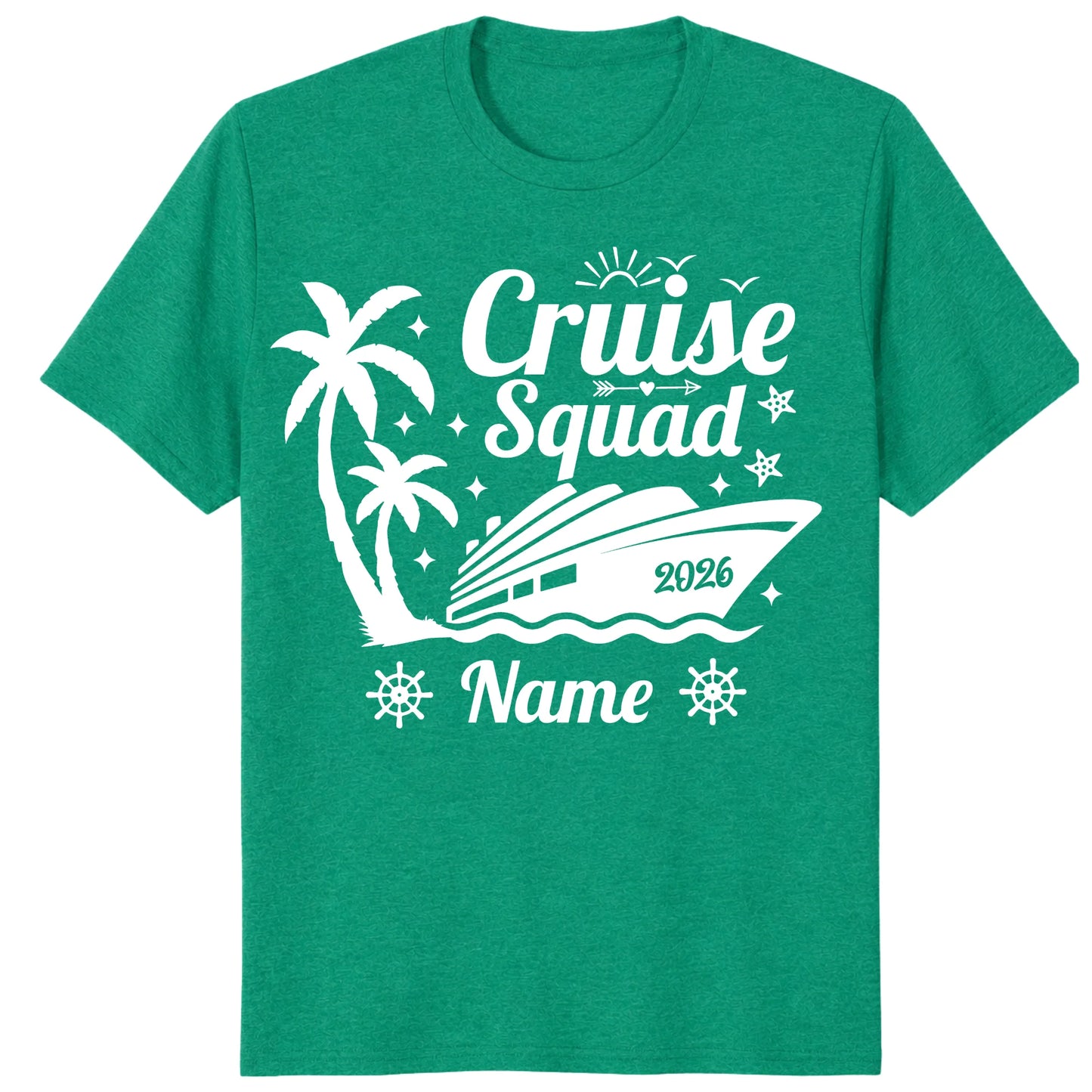 Custom Palm Tree Cruise Squad 2026 Matching Vacation Shirts