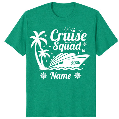 Custom Palm Tree Cruise Squad 2026 Matching Vacation Shirts