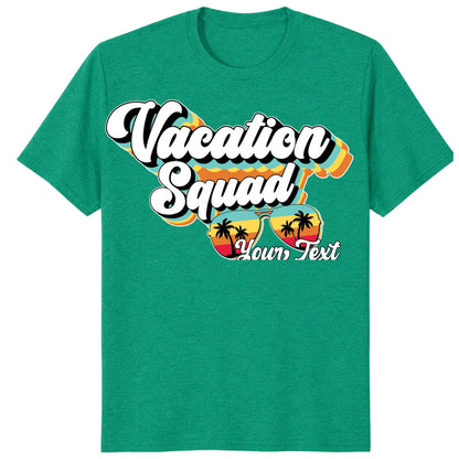 Custom Retro Vacation Squad Shirt, Personalized Matching Group Tee