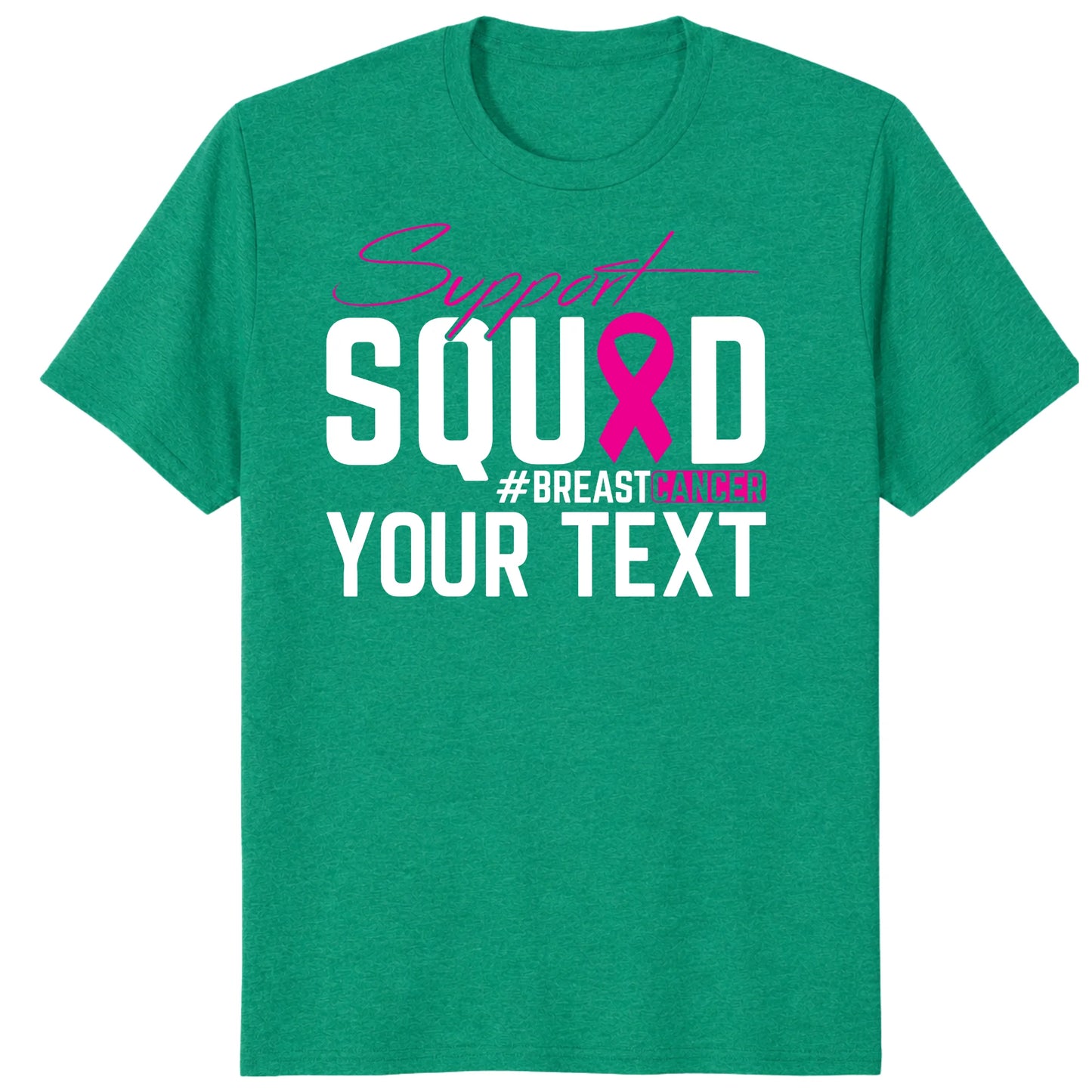Custom Breast Cancer Support Squad for My Warrior Shirt, Personalized Pink Ribbon Support Tee