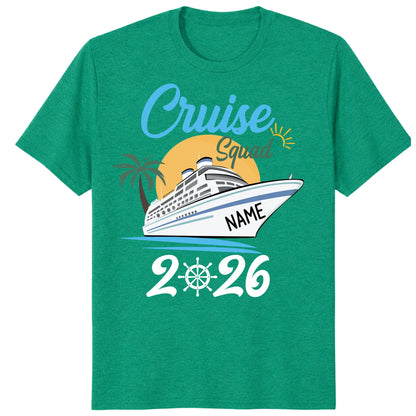Custom Cruise Squad 2026 Shirts, Family Vacation Cruise Tees