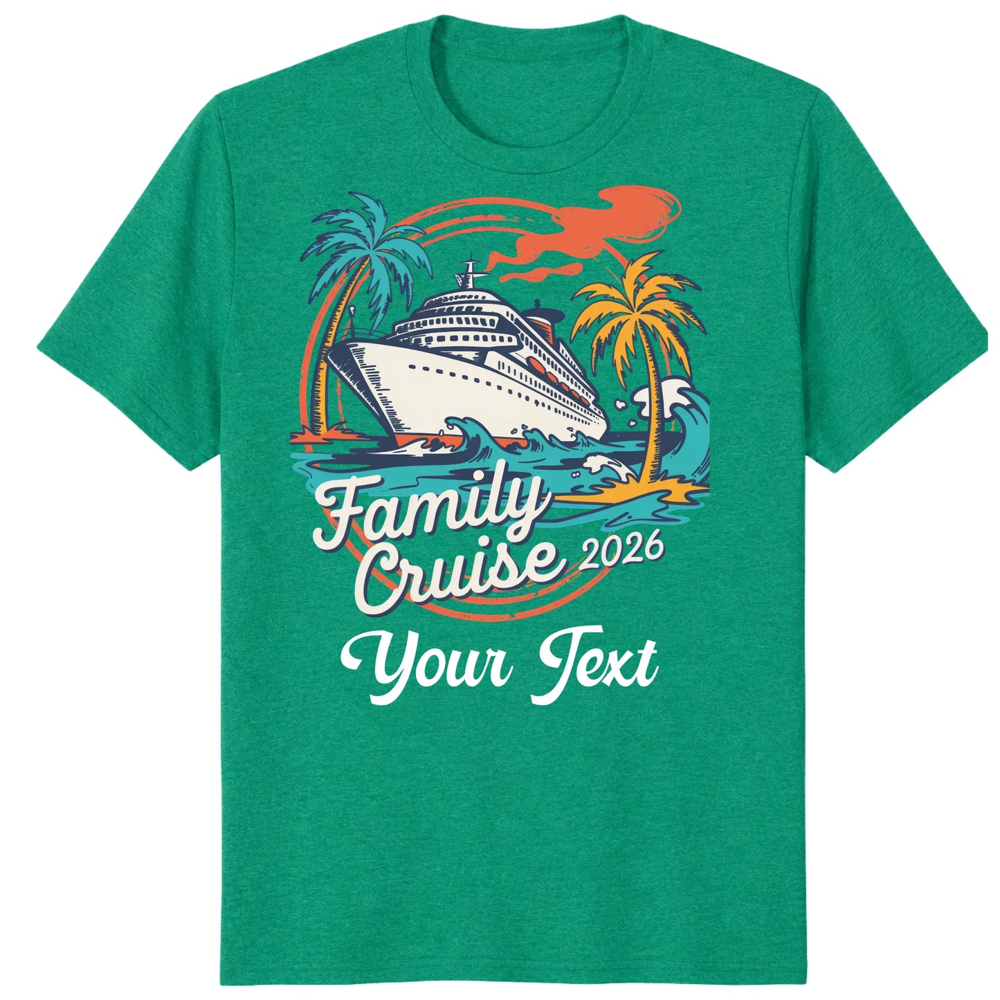 Family Cruise 2026 Shirts, Custom Tropical Cruise Vacation Tees