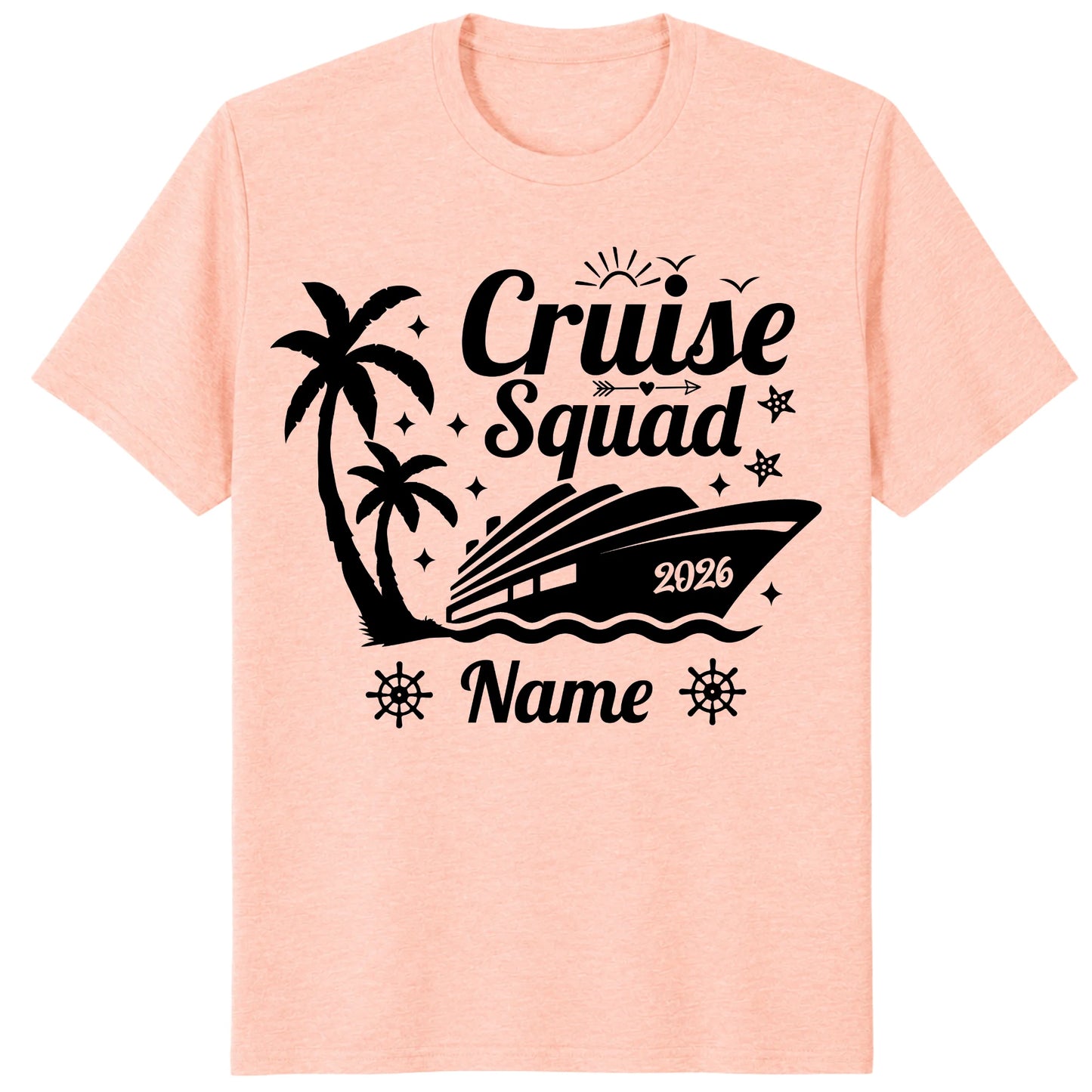 Custom Palm Tree Cruise Squad 2026 Matching Vacation Shirts