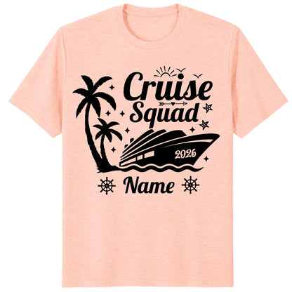 Custom Palm Tree Cruise Squad 2026 Matching Vacation Shirts