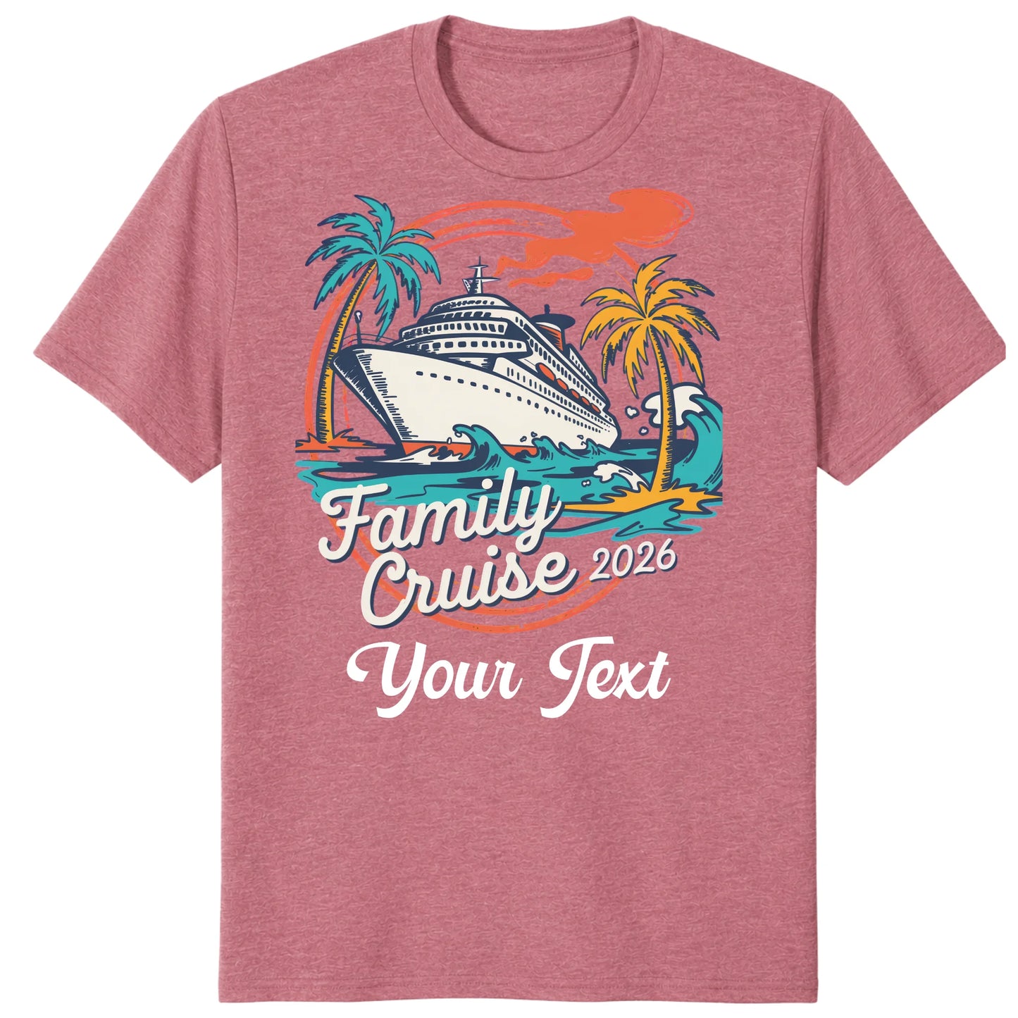 Family Cruise 2026 Shirts, Custom Tropical Cruise Vacation Tees